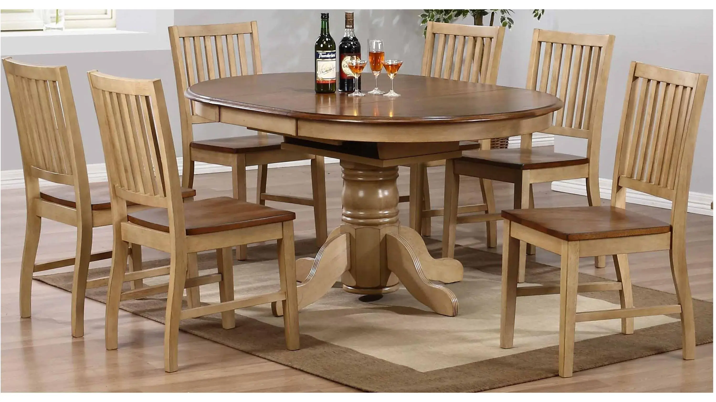 Brook Round Dining Table w/ Leaf - Thumbnail 5