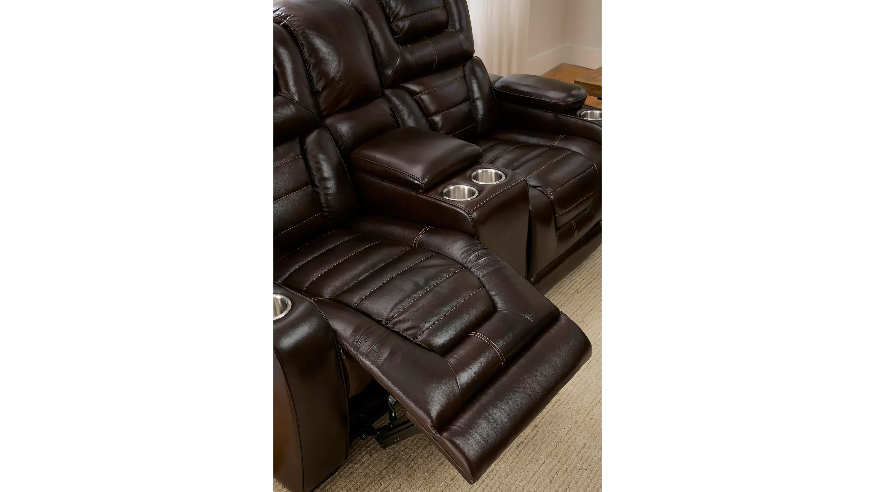 REMOアシーコ30インチ　２本 Othello Dual Power Console Loveseat | Raymour & Flanigan
