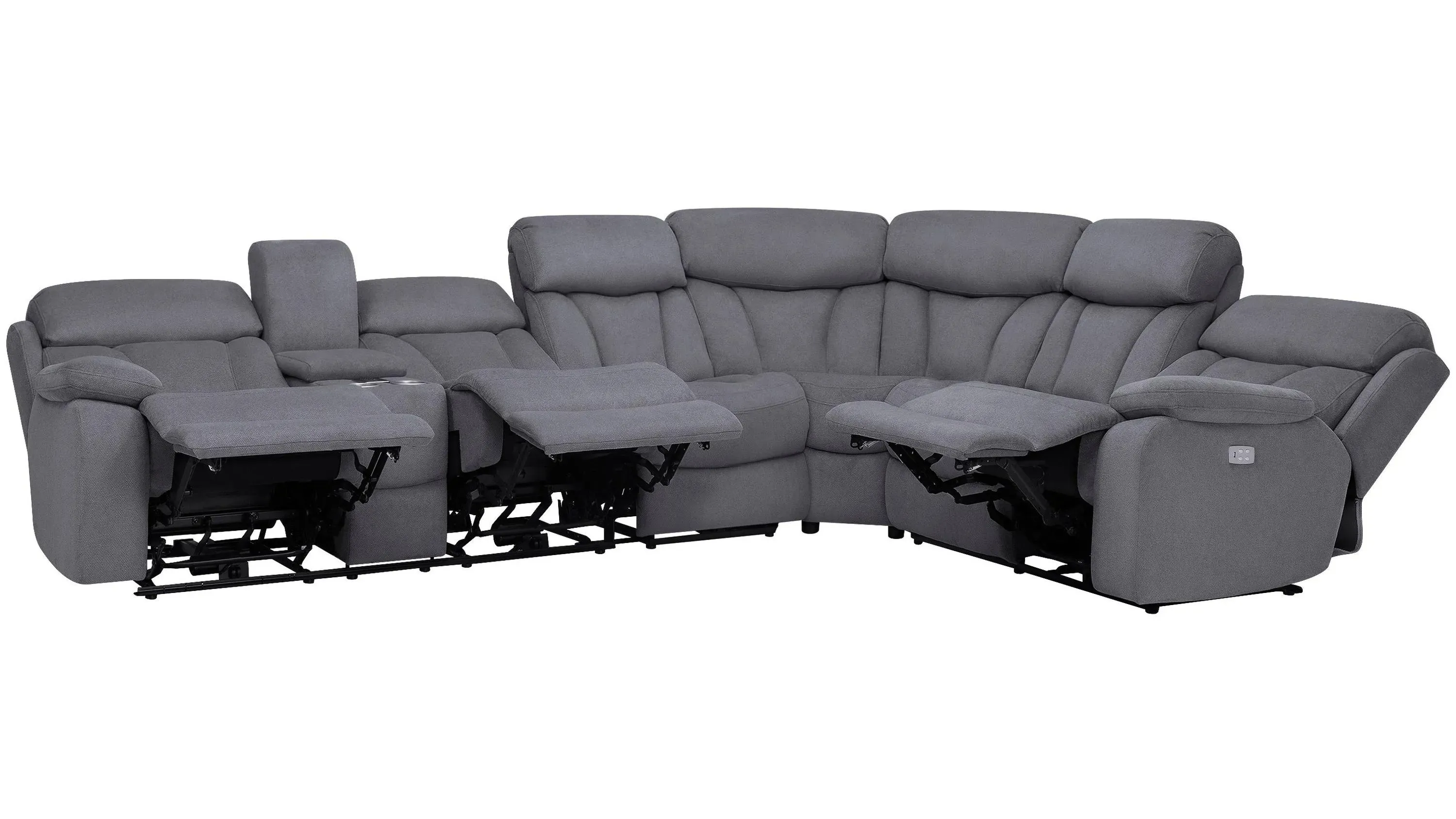 Connell 4-pc. Power-Reclining Sectional Sofa w/ Heat and Massage