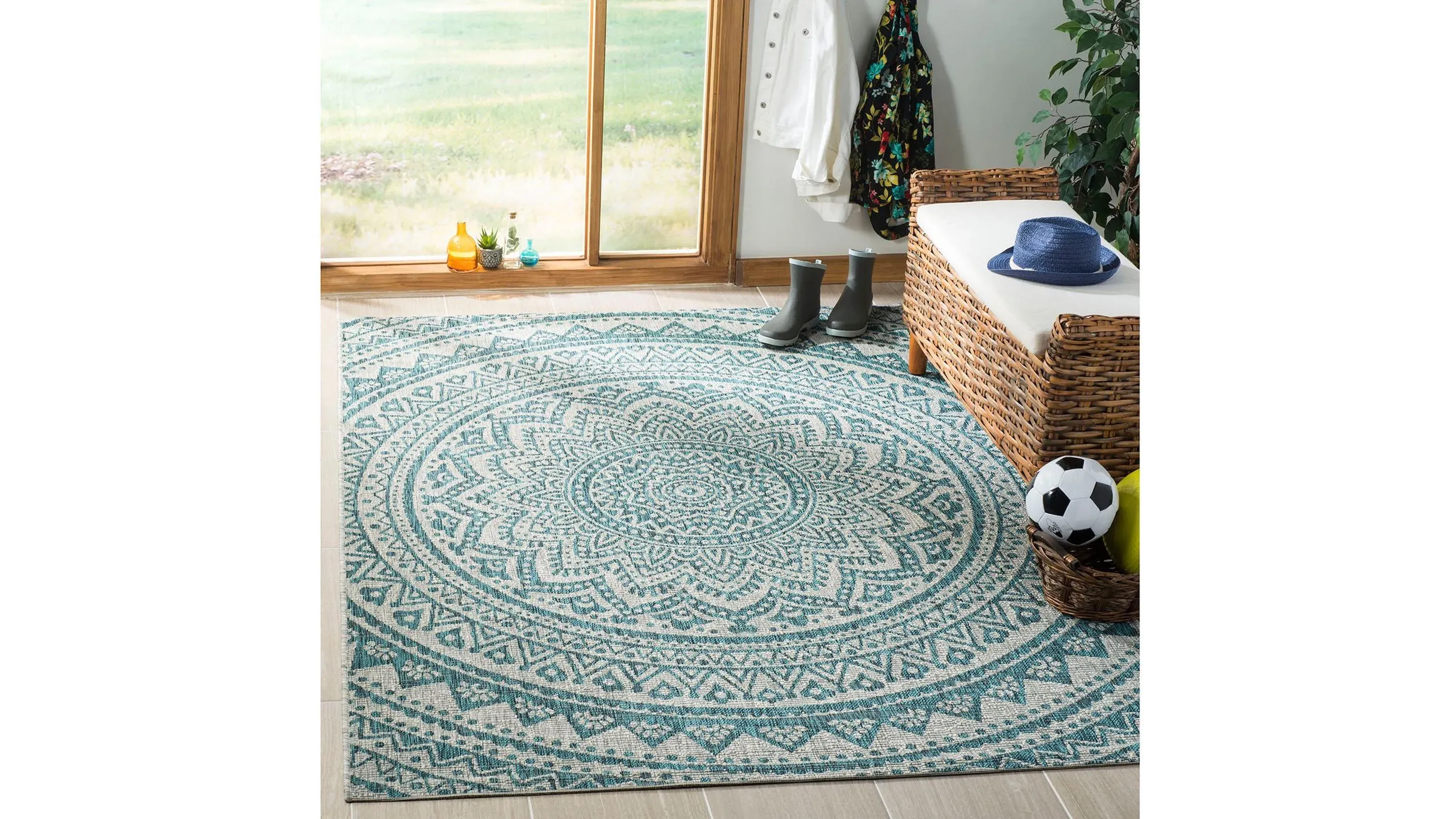 Courtyard Mandala Indoor/Outdoor Area Rug
