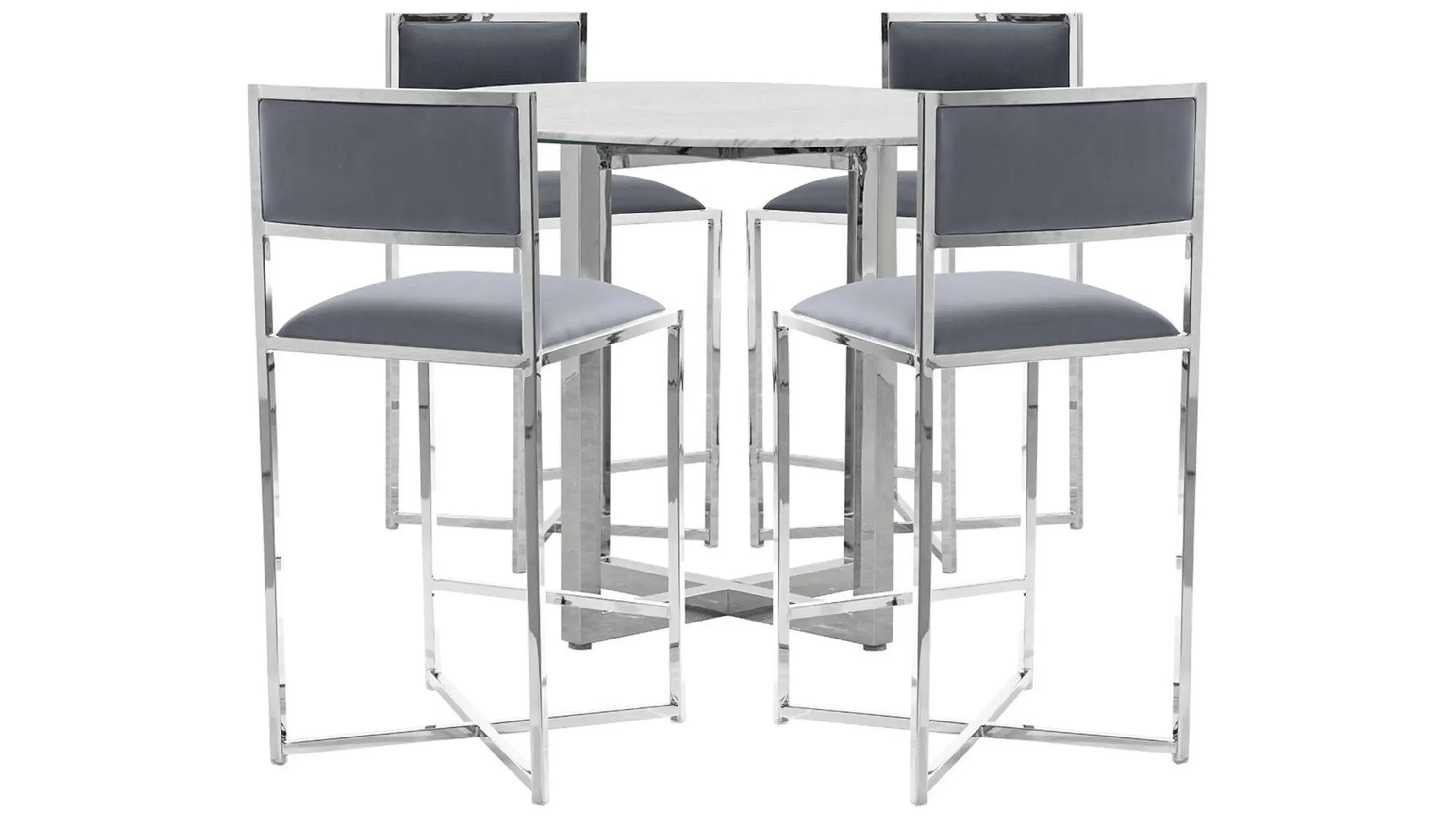 Amalfi Marble Counter-Height Dining Table - Thumbnail 2