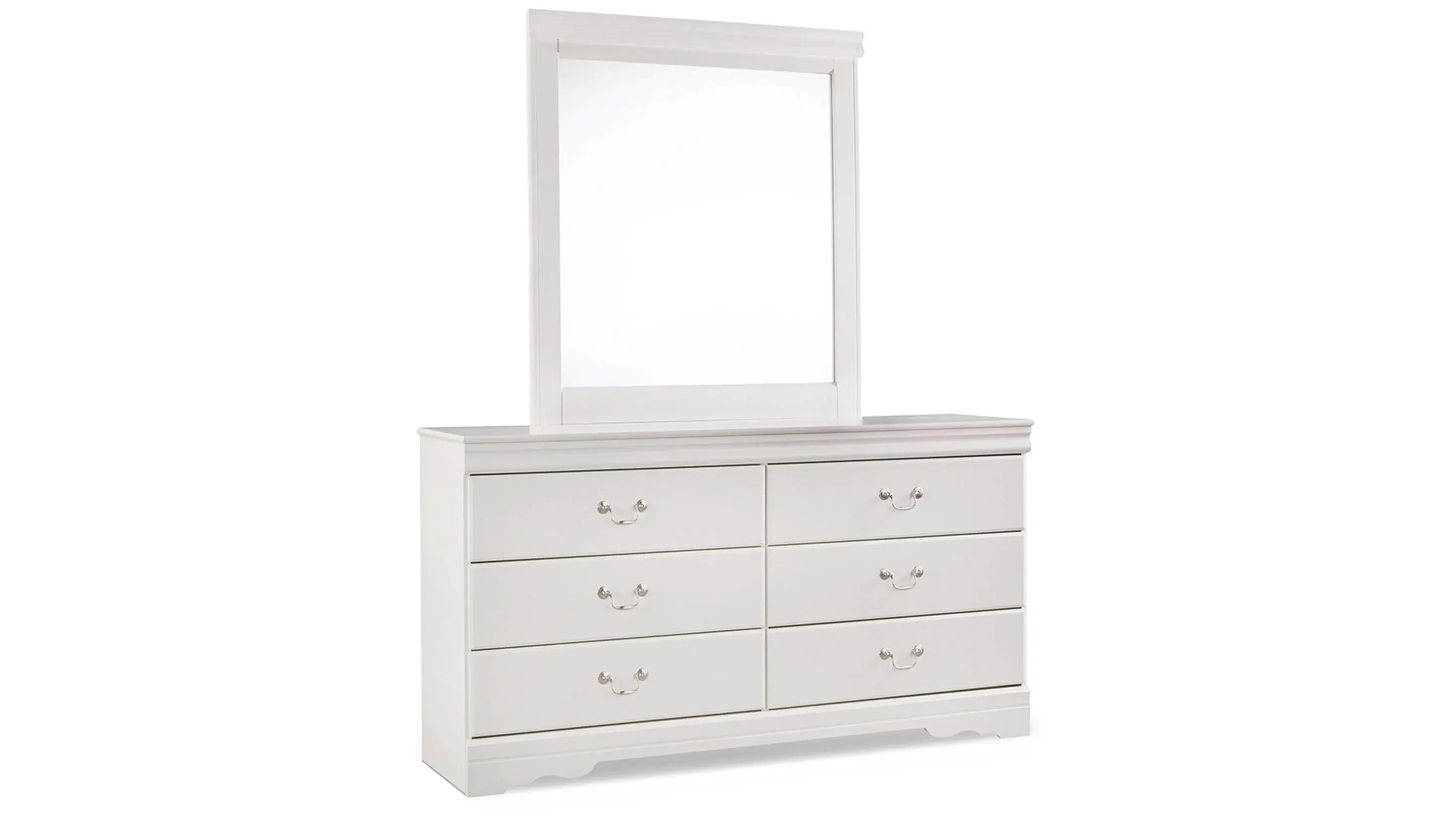 Anarasia Dresser and Mirror in White by Ashley