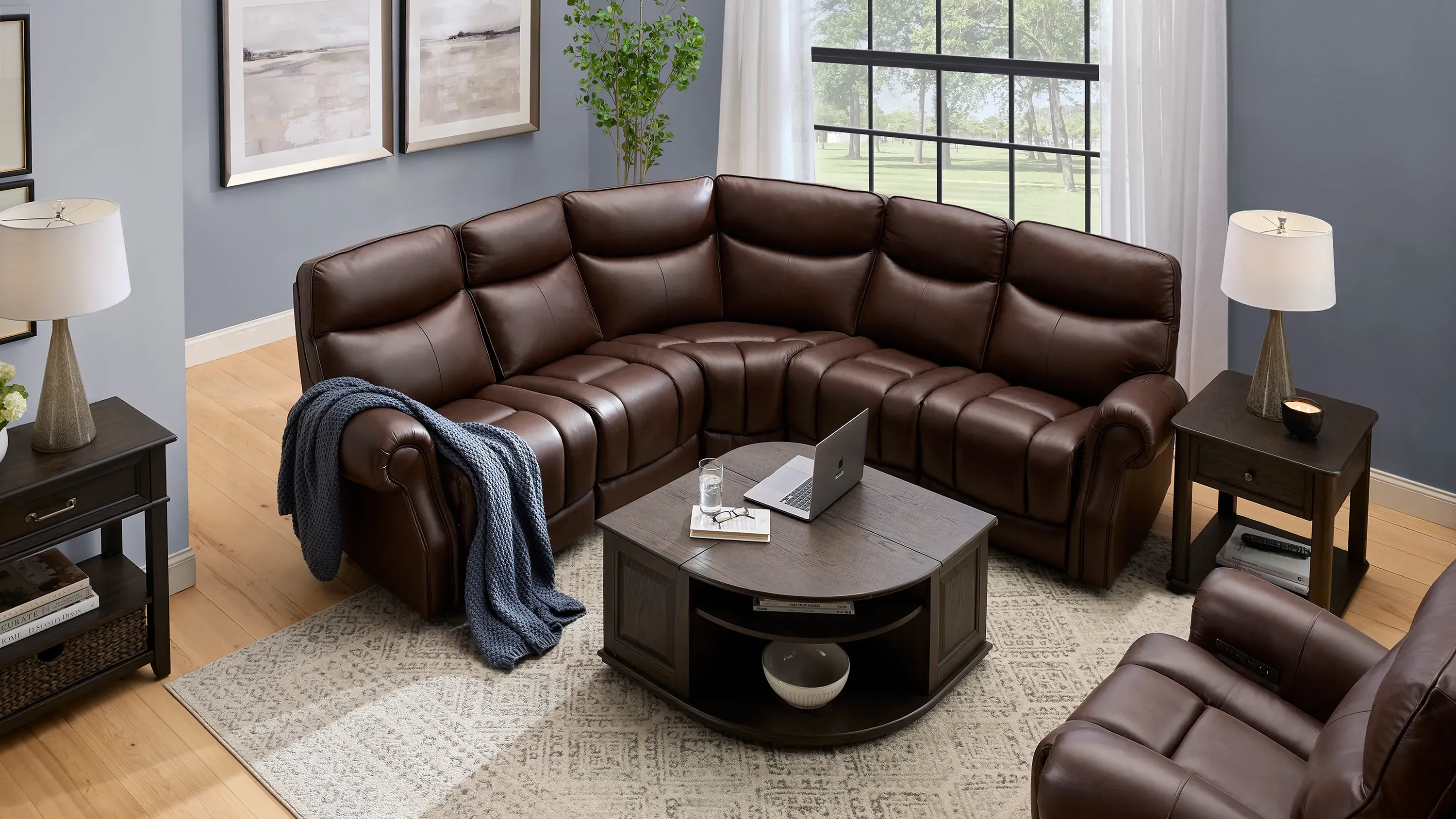 Brooks 5-pc. Zero Gravity Triple Power Sectional | Raymour & Flanigan