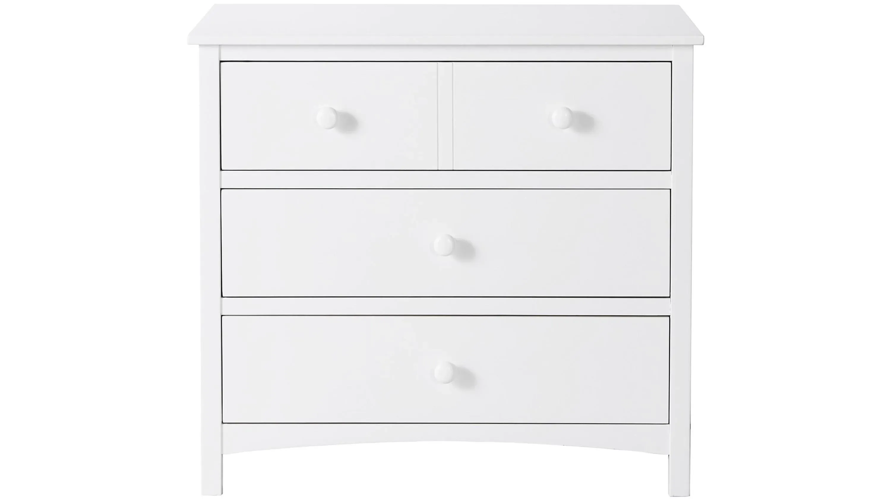 white christmas dresses Benjara 3 Drawer Wood Chest with Round Pulls and Angled Legs, Small,White  and Brown