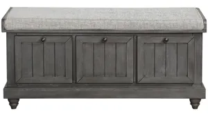 Hakea Upholstered Storage Bench Distressed Dark Gray Product_Image_Carousel