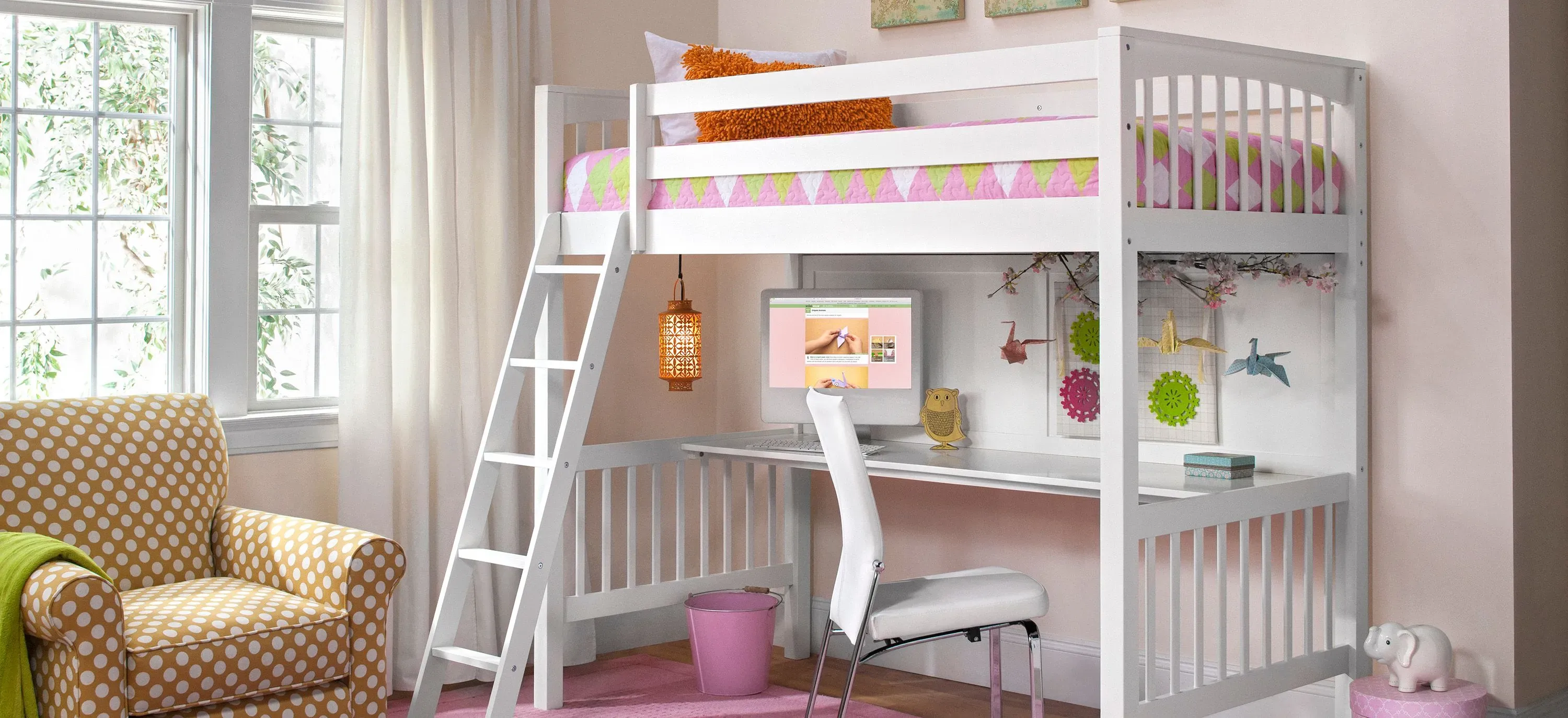 Raymour and flanigan loft bed with desk sales