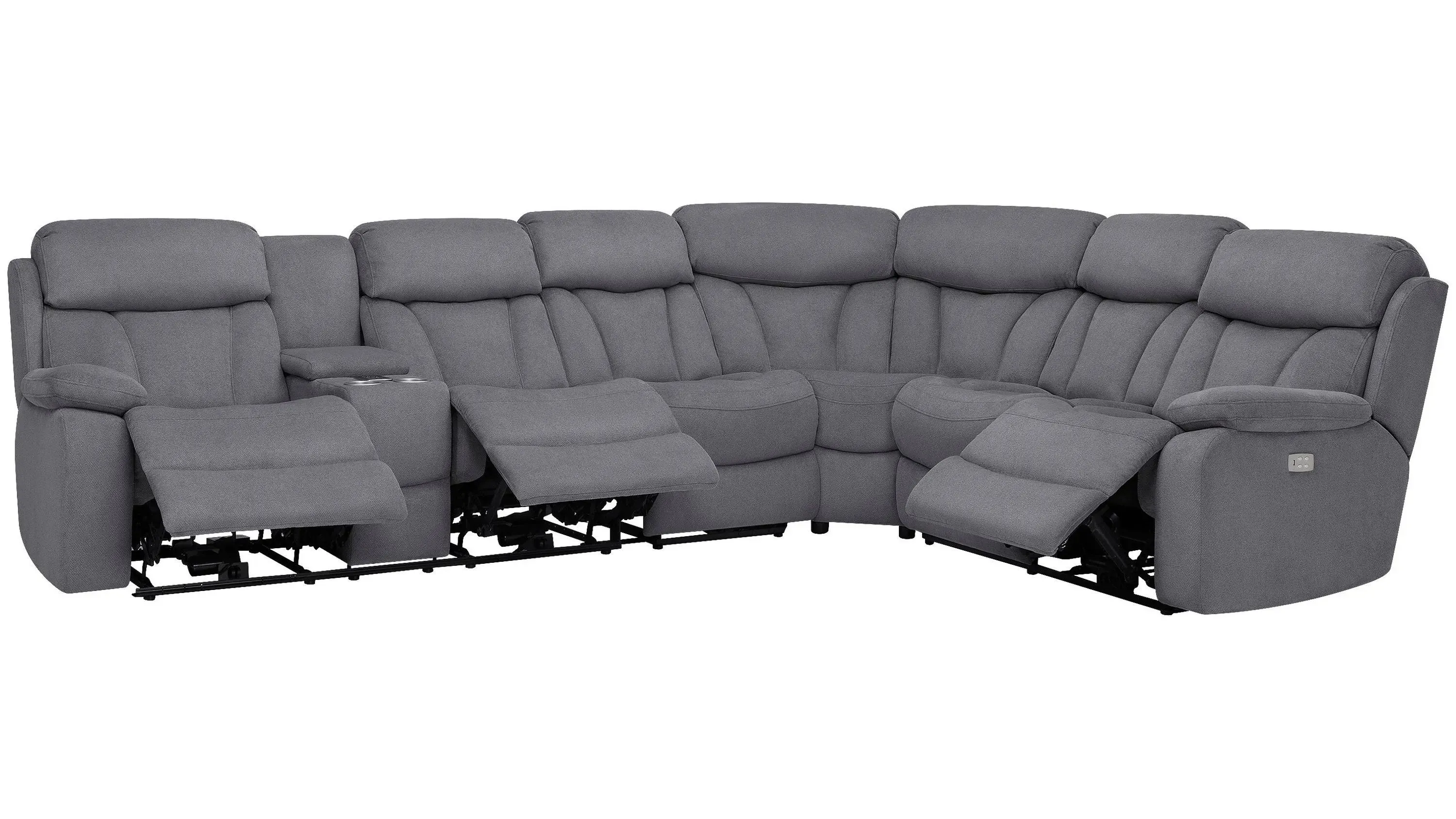 Connell 4-pc. Power-Reclining Sectional Sofa w/ Heat and Massage