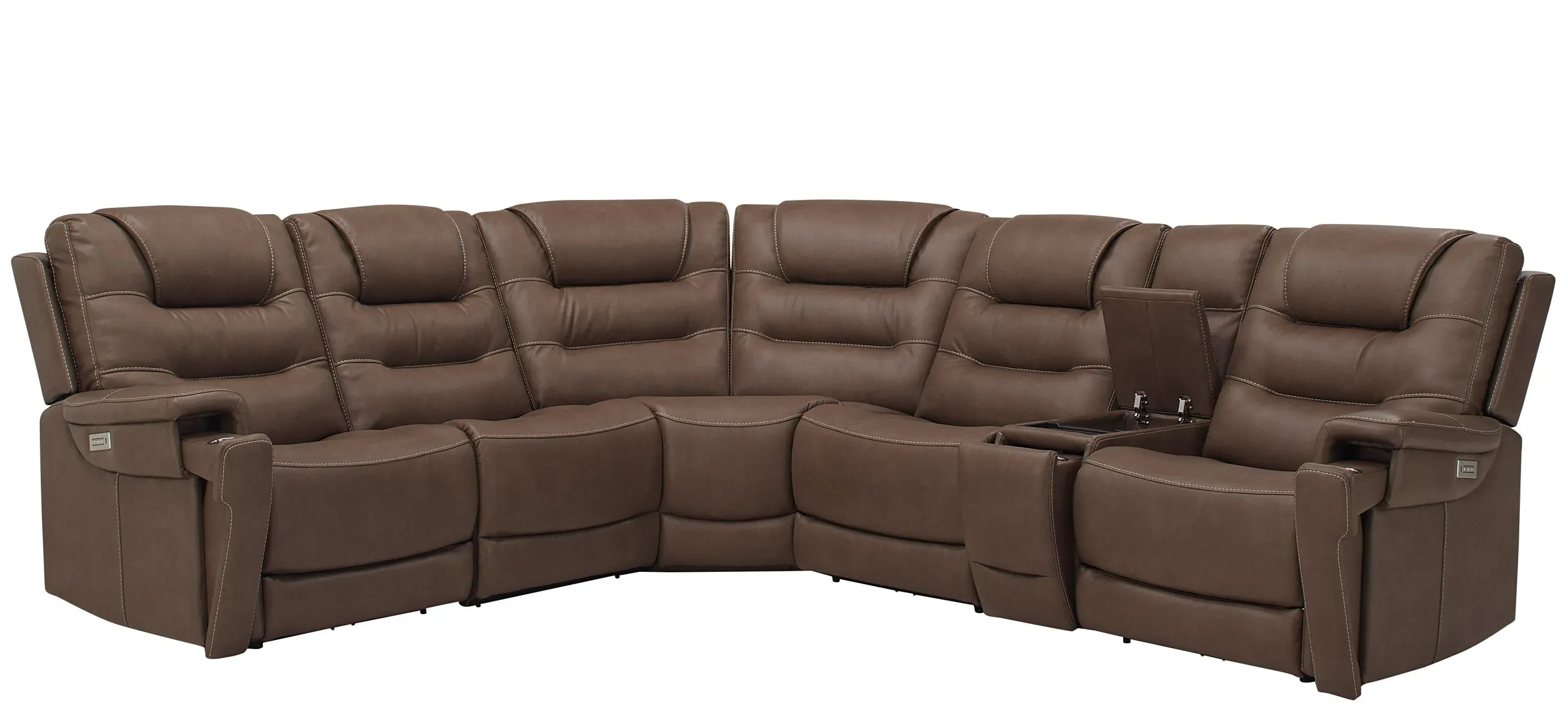 Danbury 6-pc. Power Sectional w/ Power Headrest and Lumbar Support
