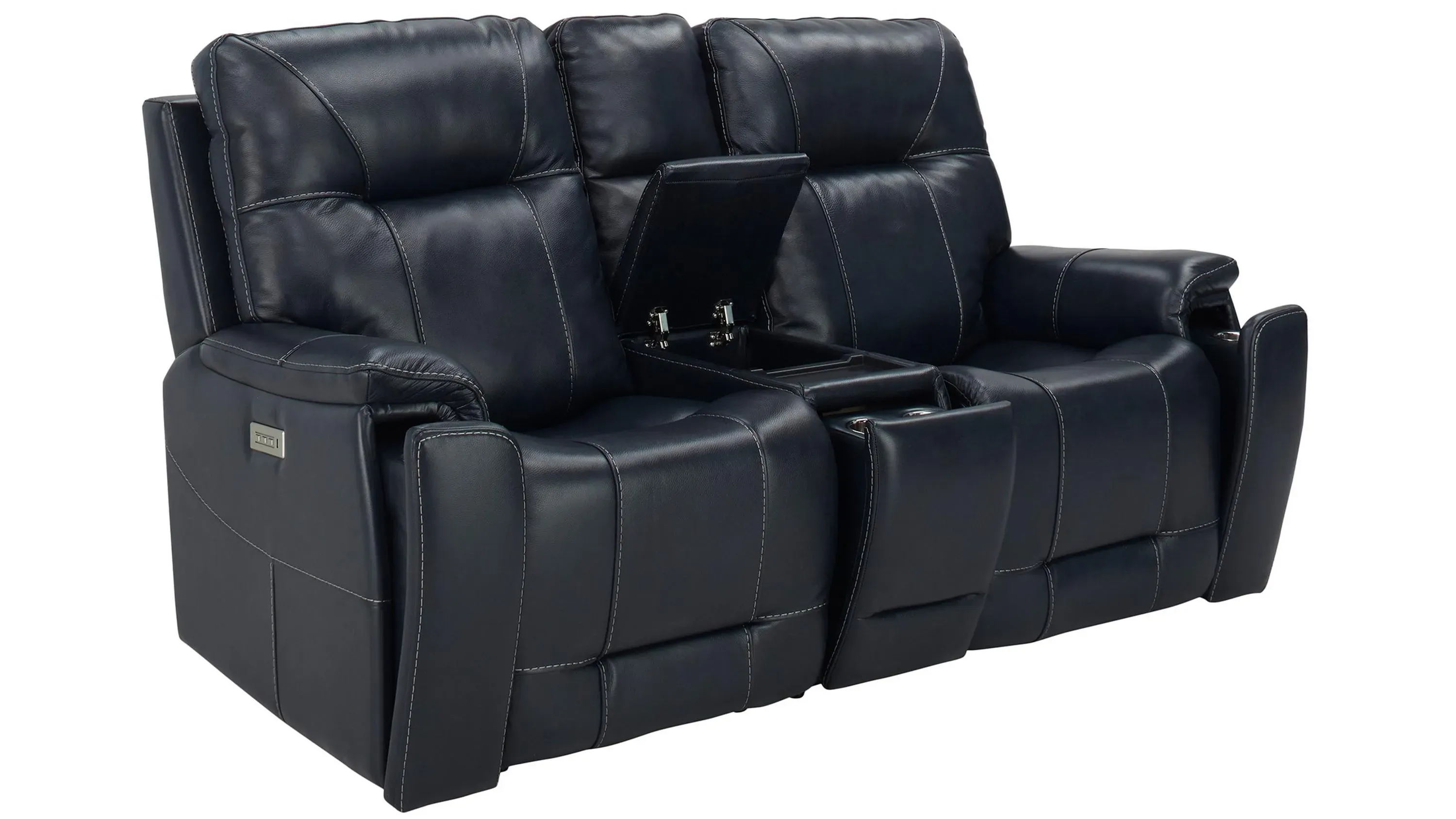 Barnett 2-pc. Leather Power Sofa and Console Loveseat Set