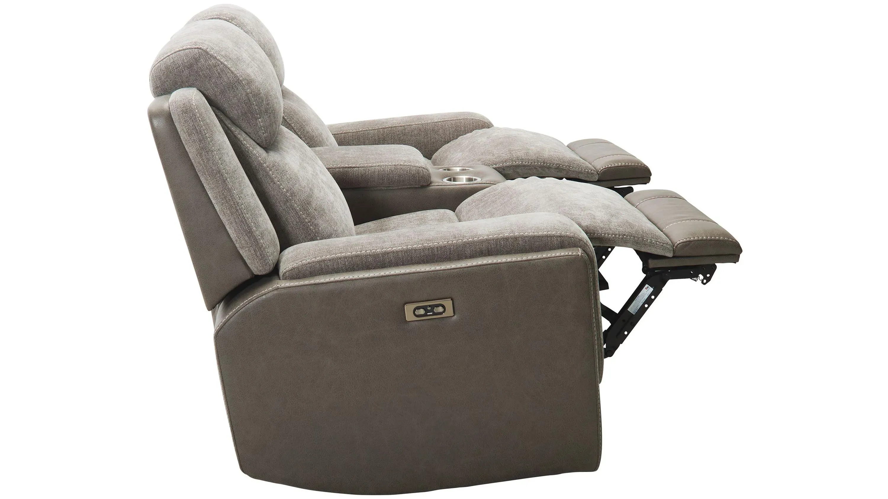 Novah Zero Gravity Power Console Loveseat w/ Power Headrest