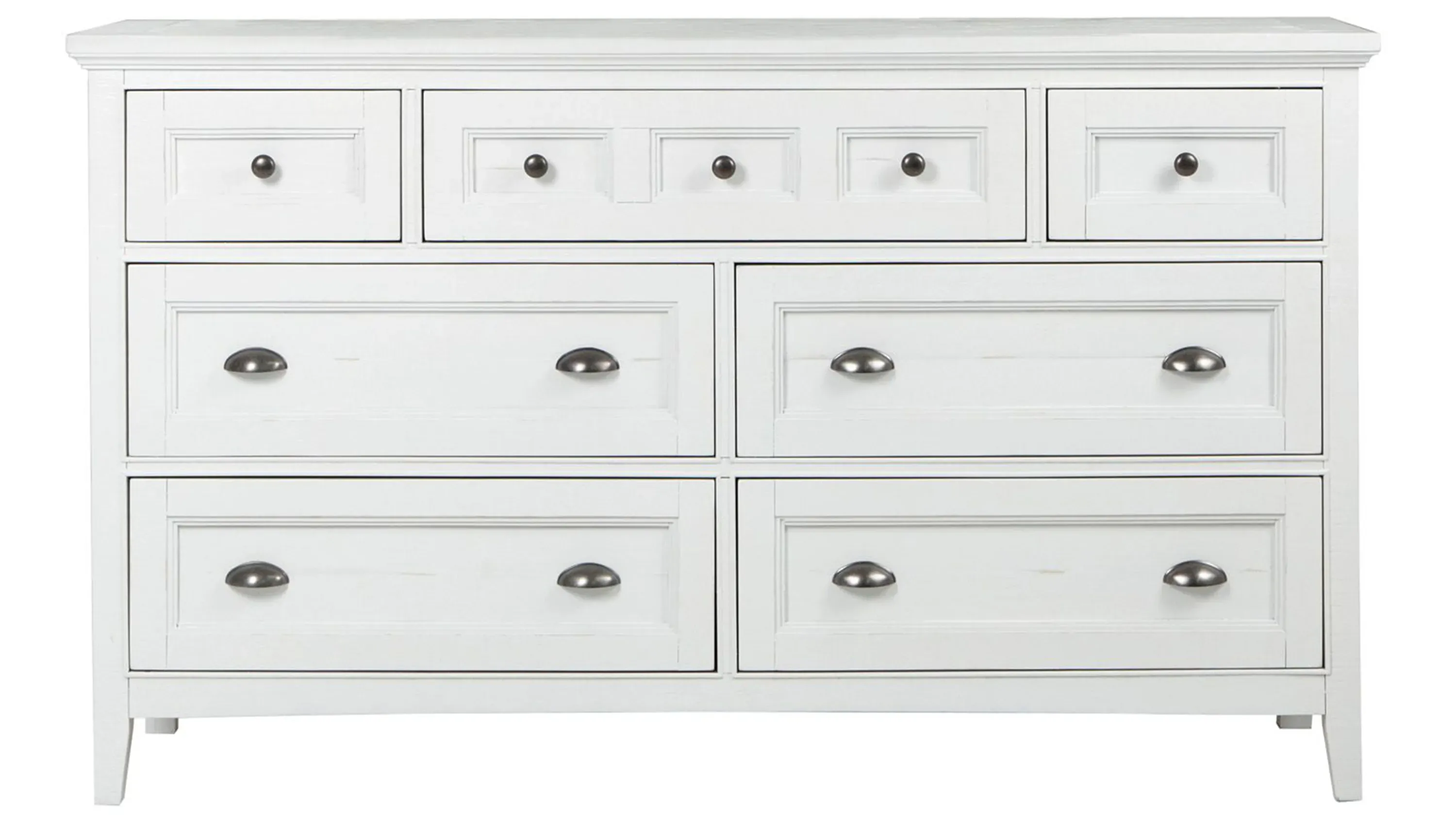 white dresser silver hardware Tamarack