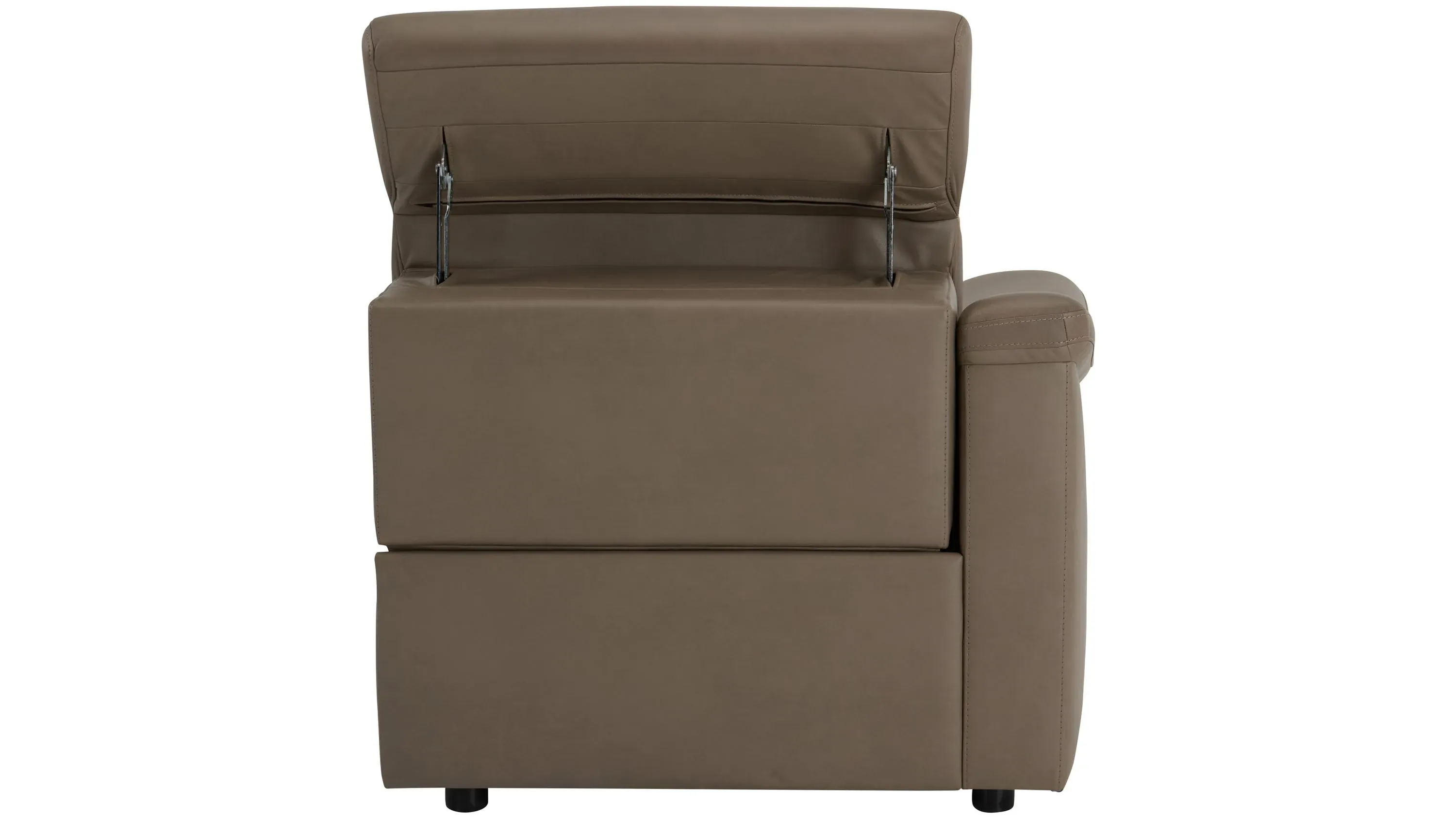 Tucker Left Arm Facing Triple Power Leather Recliner | Raymour