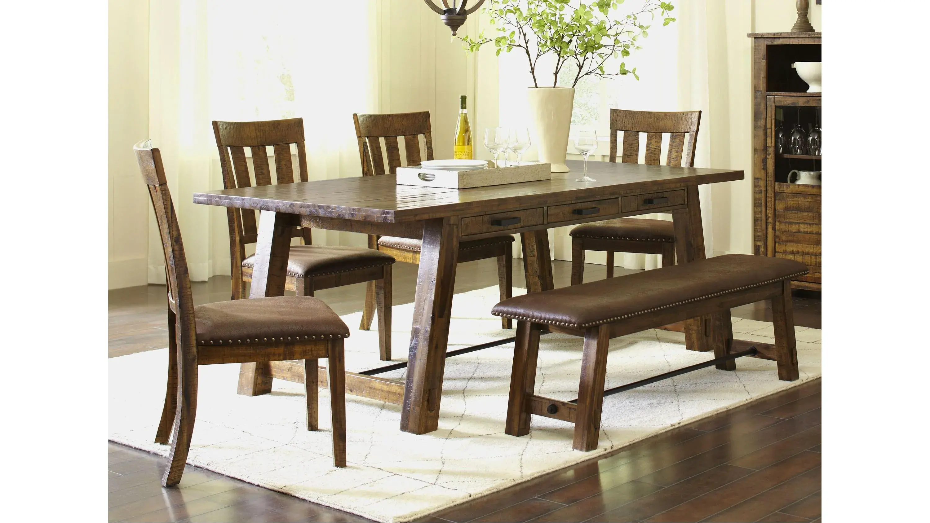 Jofran Cannon Valley Trestle Dining Table - Thumbnail 5