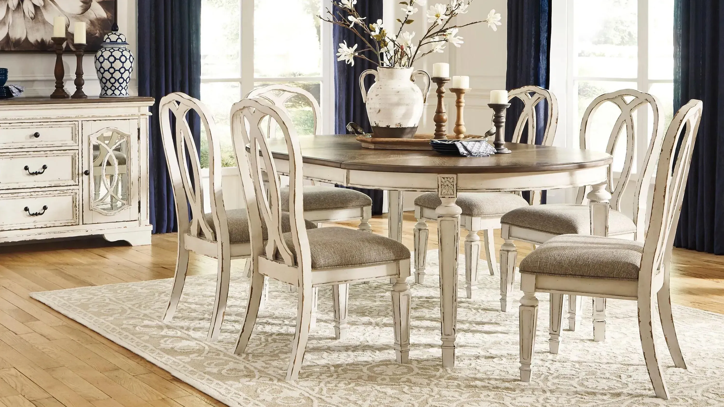 Delphine 7-pc. Dining Set | Raymour & Flanigan