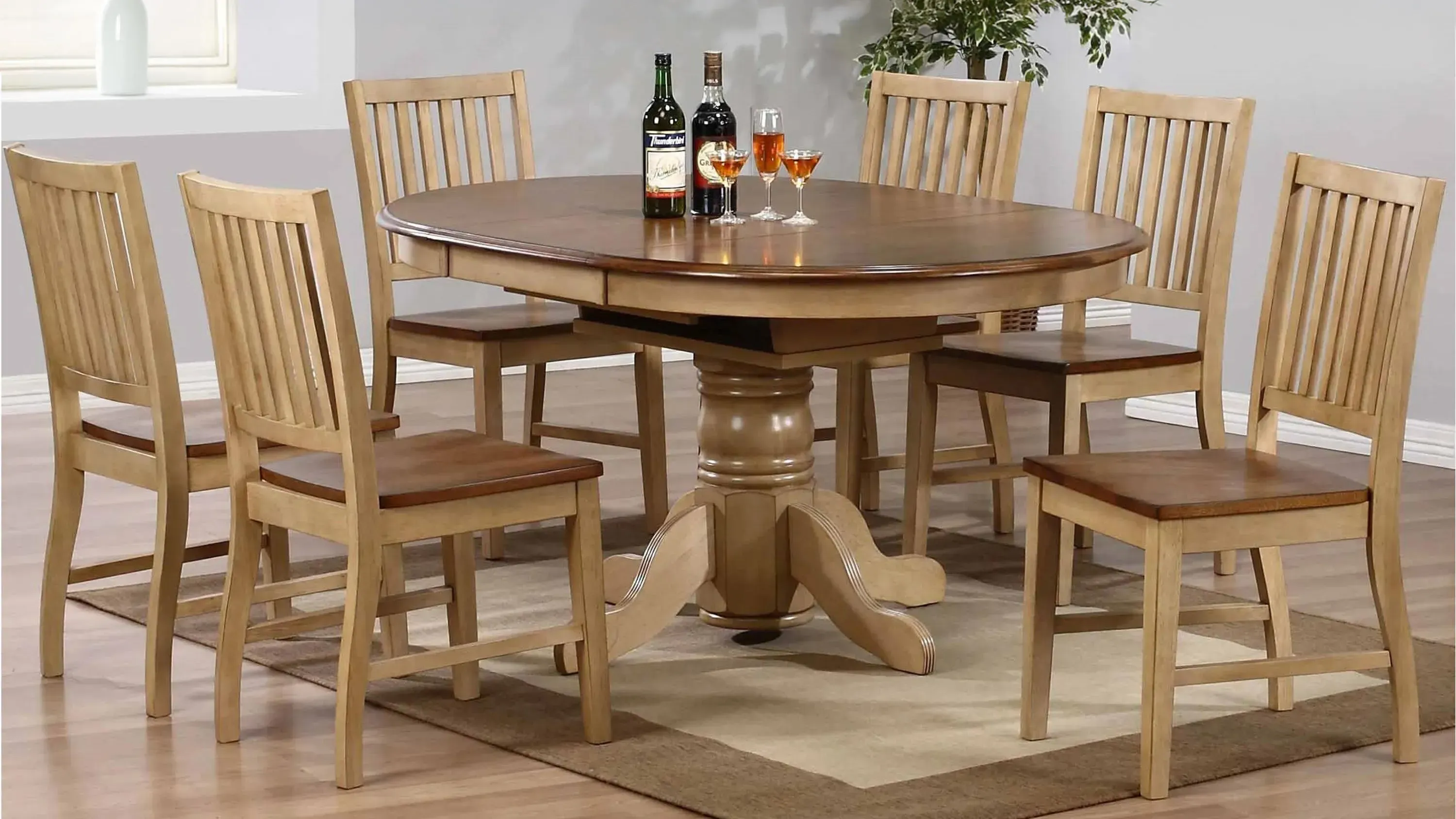 Brook 7-pc. Dining Set w/ Leaf | Raymour & Flanigan