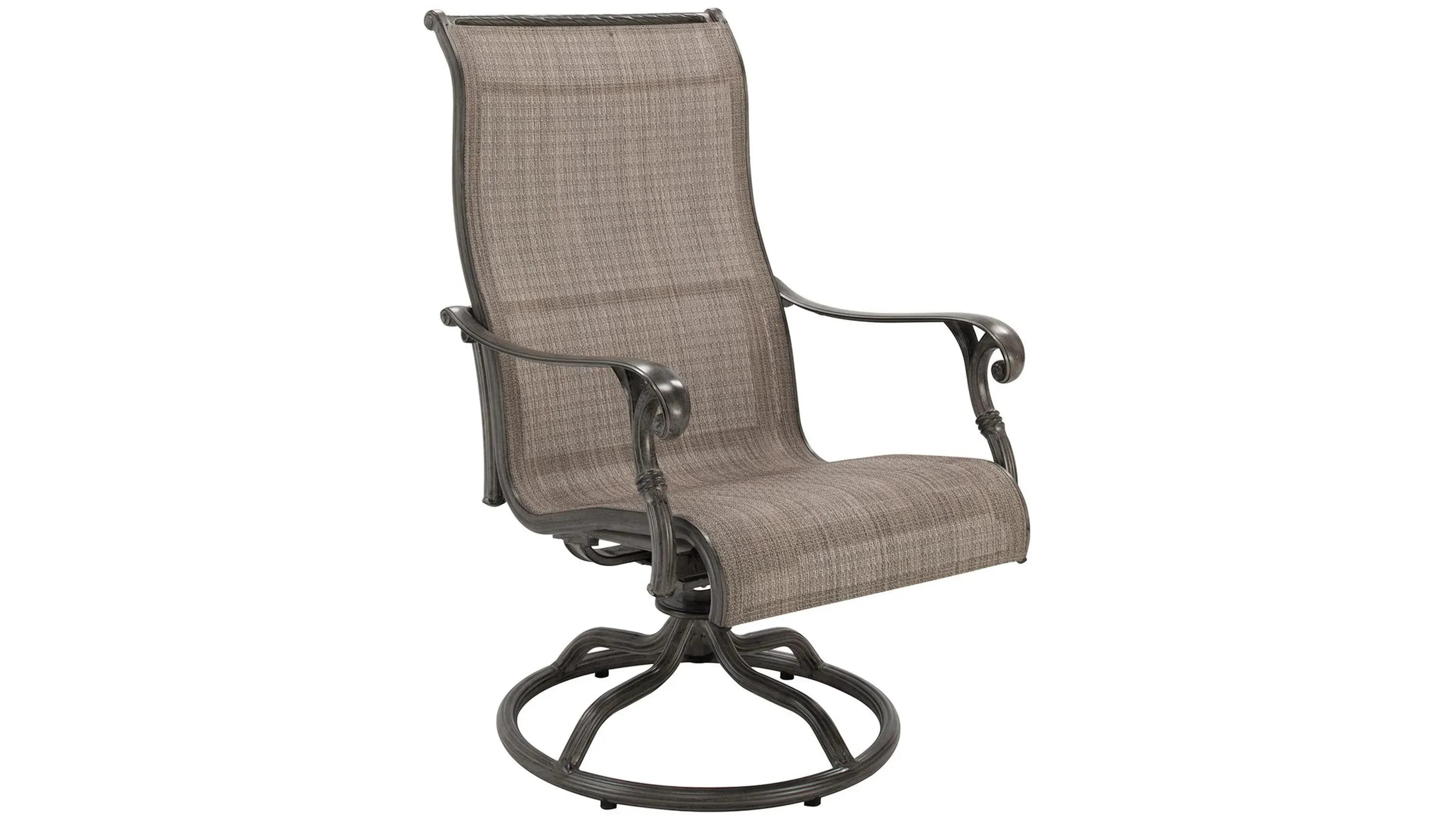 Indigo Bay Outdoor Dining Swivel Sling Chair