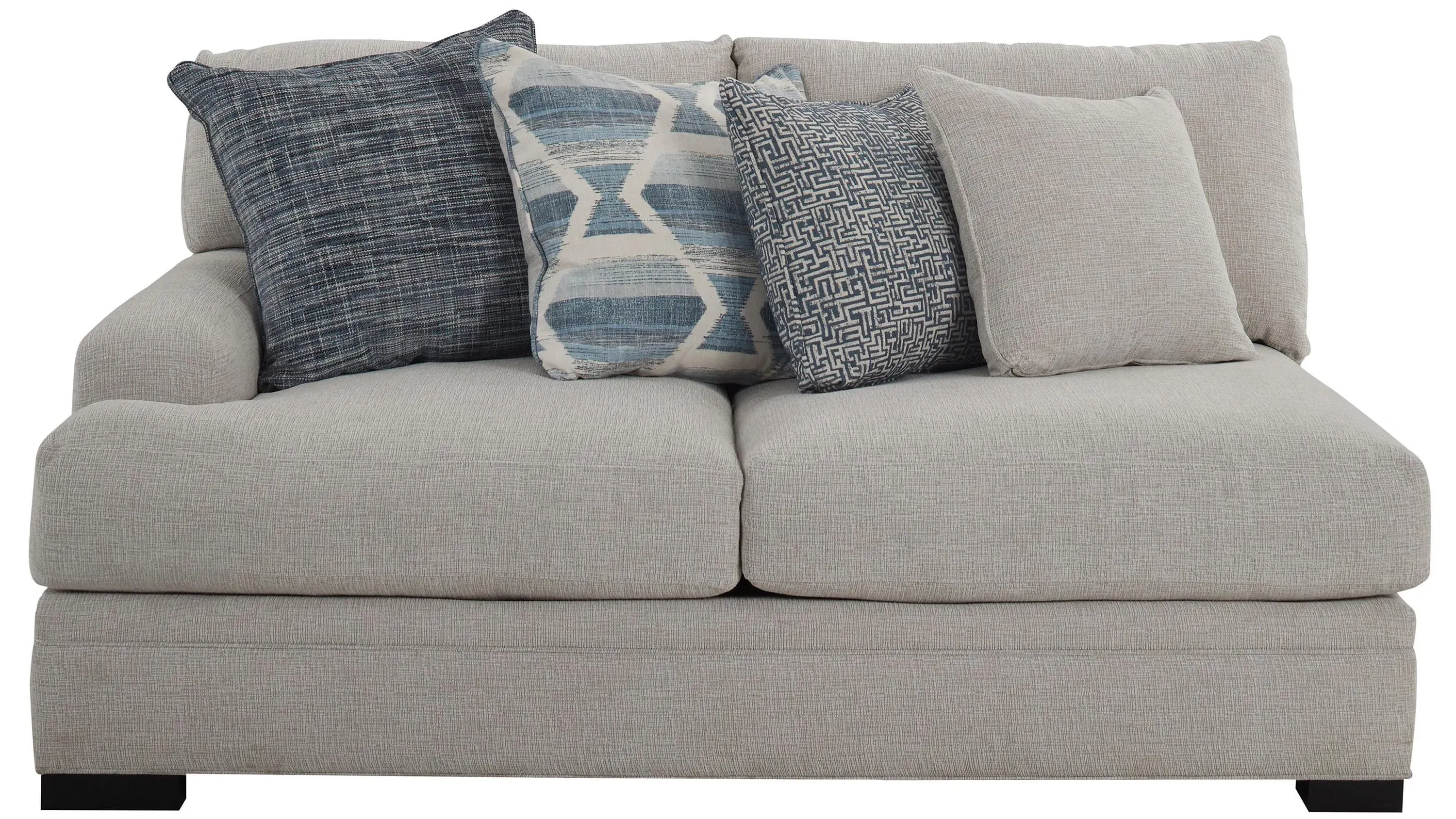 Bayside Microfiber Left Arm Facing Loveseat | Raymour & Flanigan