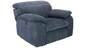 Enbright Microfiber Power Recliner w/ Ratchet Headrest | Raymour