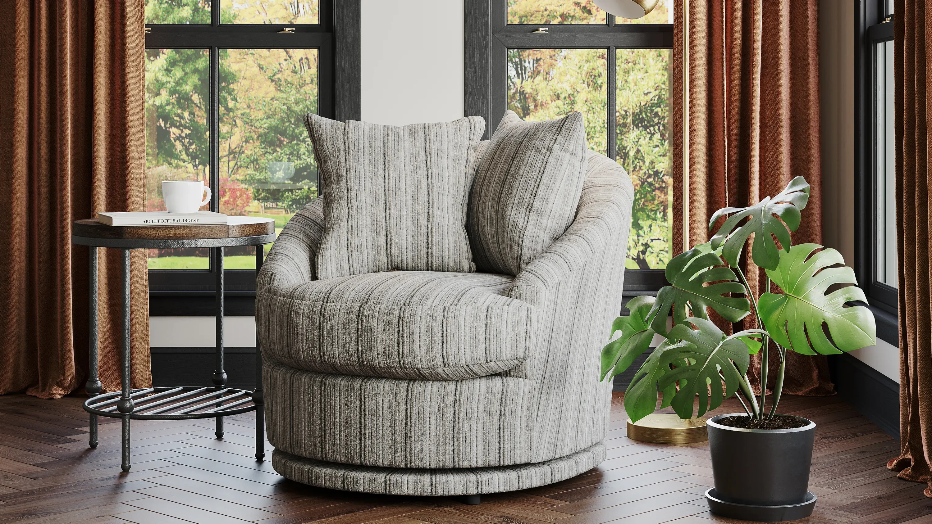 Sofia Swivel Accent Chair Raymour Flanigan
