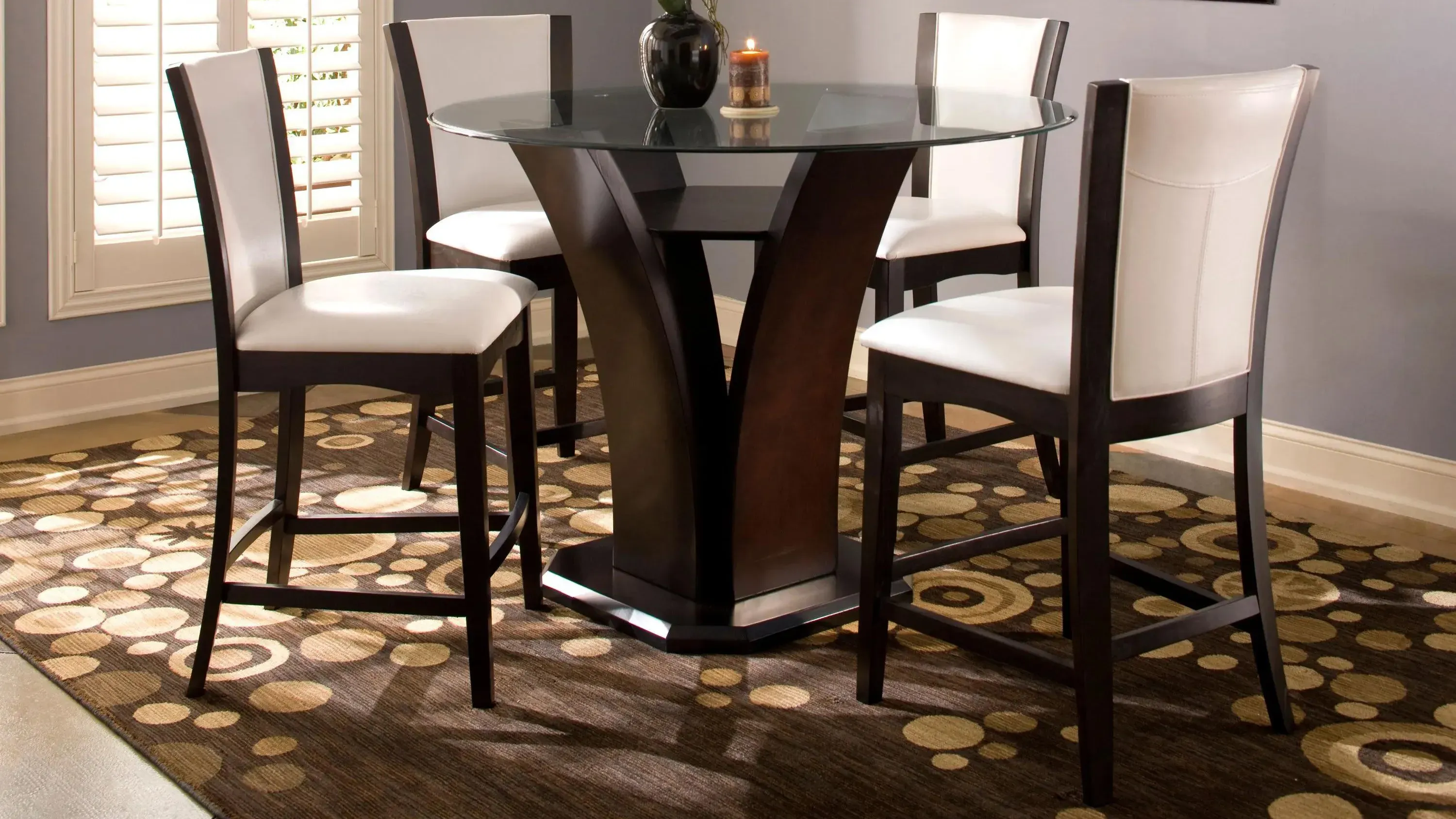 Round Table And Counter Height Glass Top Table Counter Height