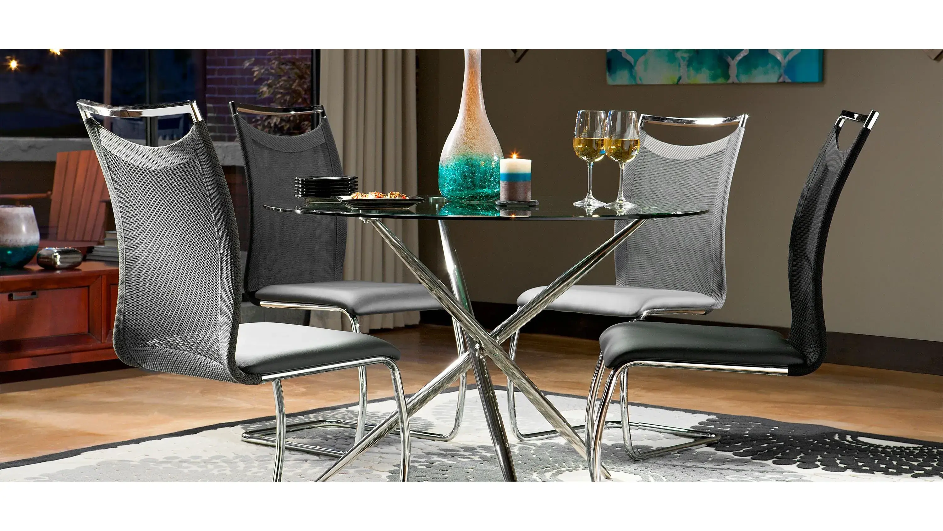 Nico Glass Dining Table - Thumbnail 3