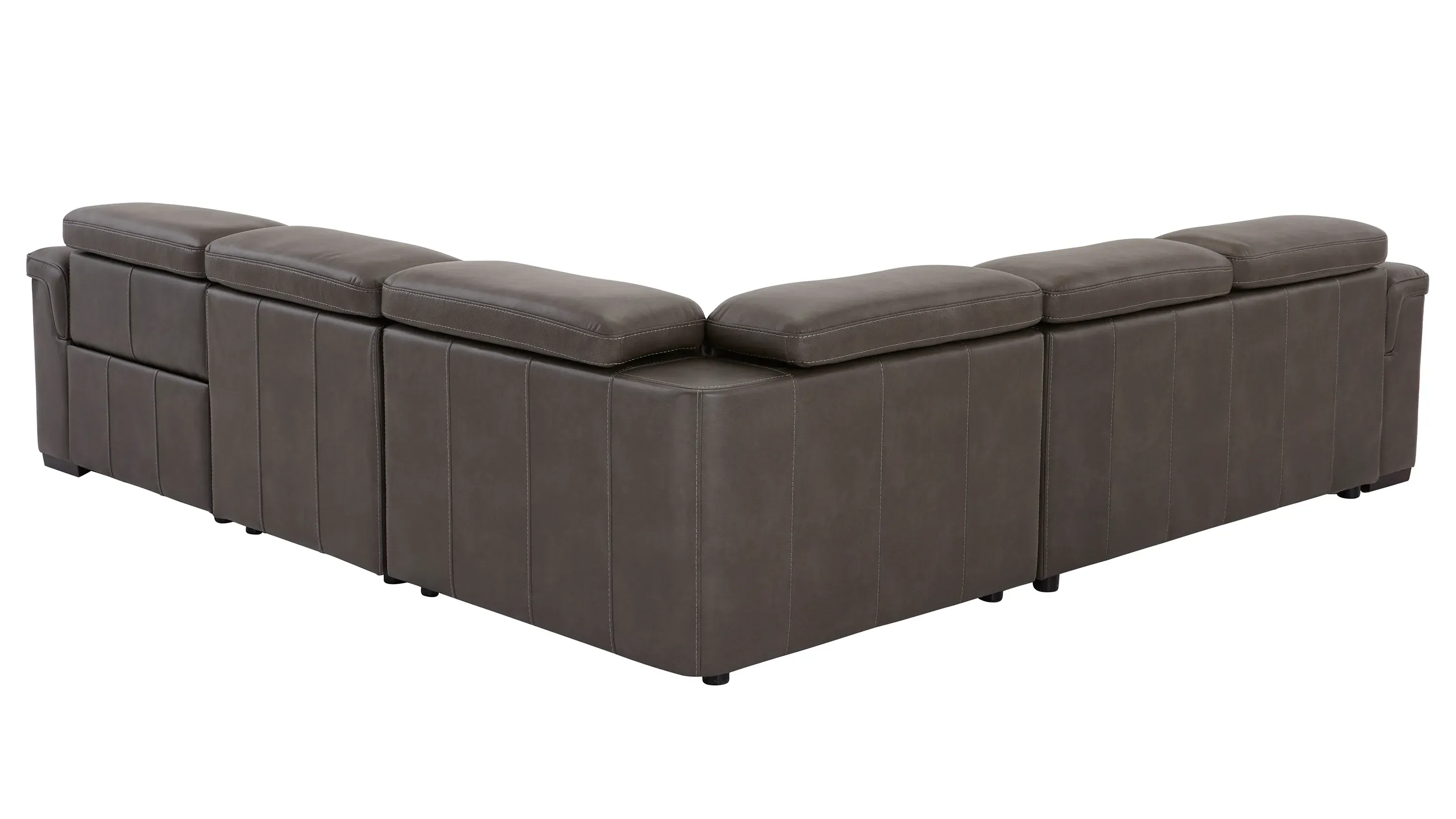 レオン Orion 4-pc. Dual Power Media Sectional w/ Speaker Headrest
