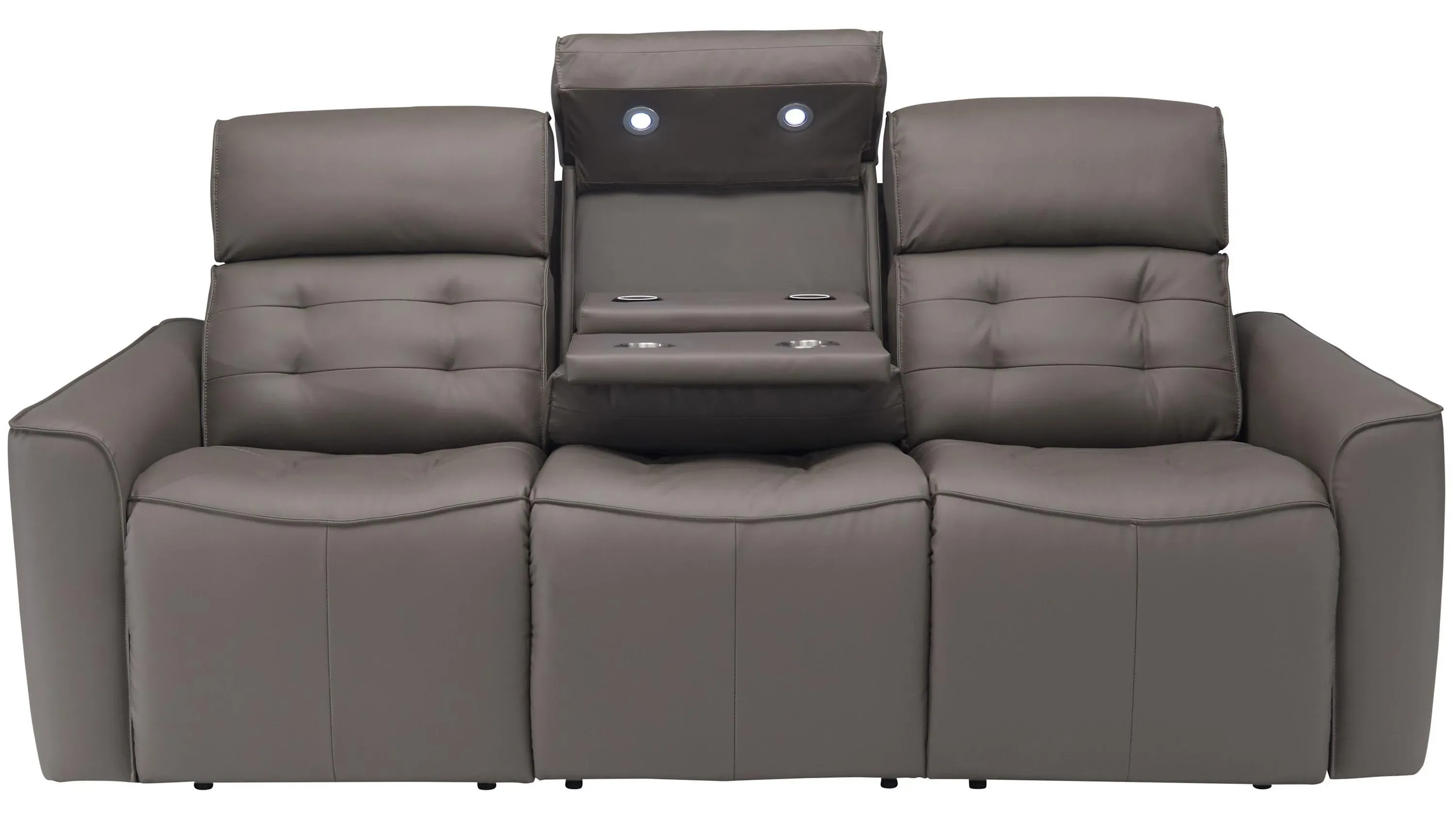 Hanlin Power Sofa w/ Power Headrest, Lumbar and Drop Down Table