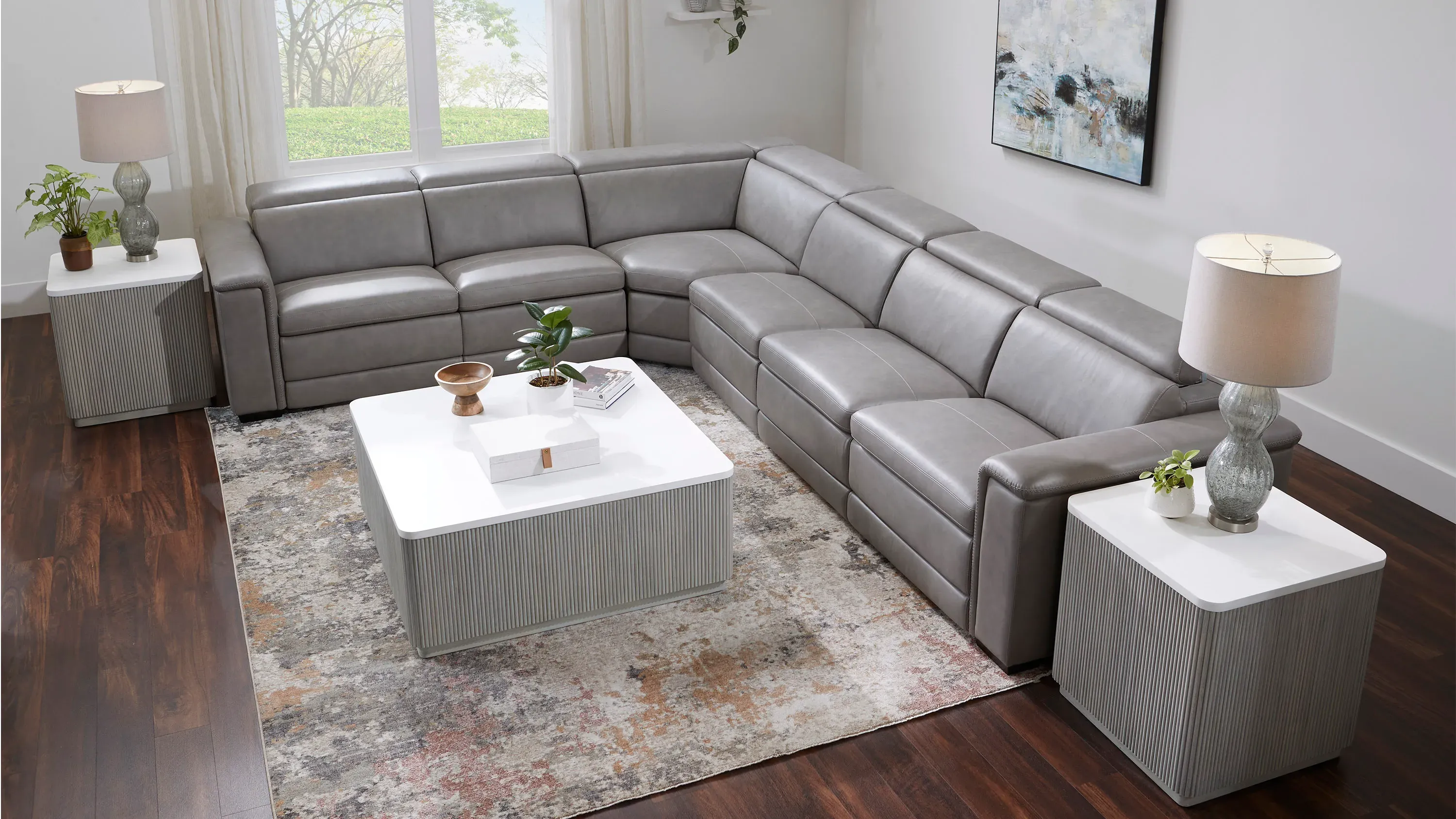 Finnegan 4-pc. Dual Power Sectional | Raymour & Flanigan