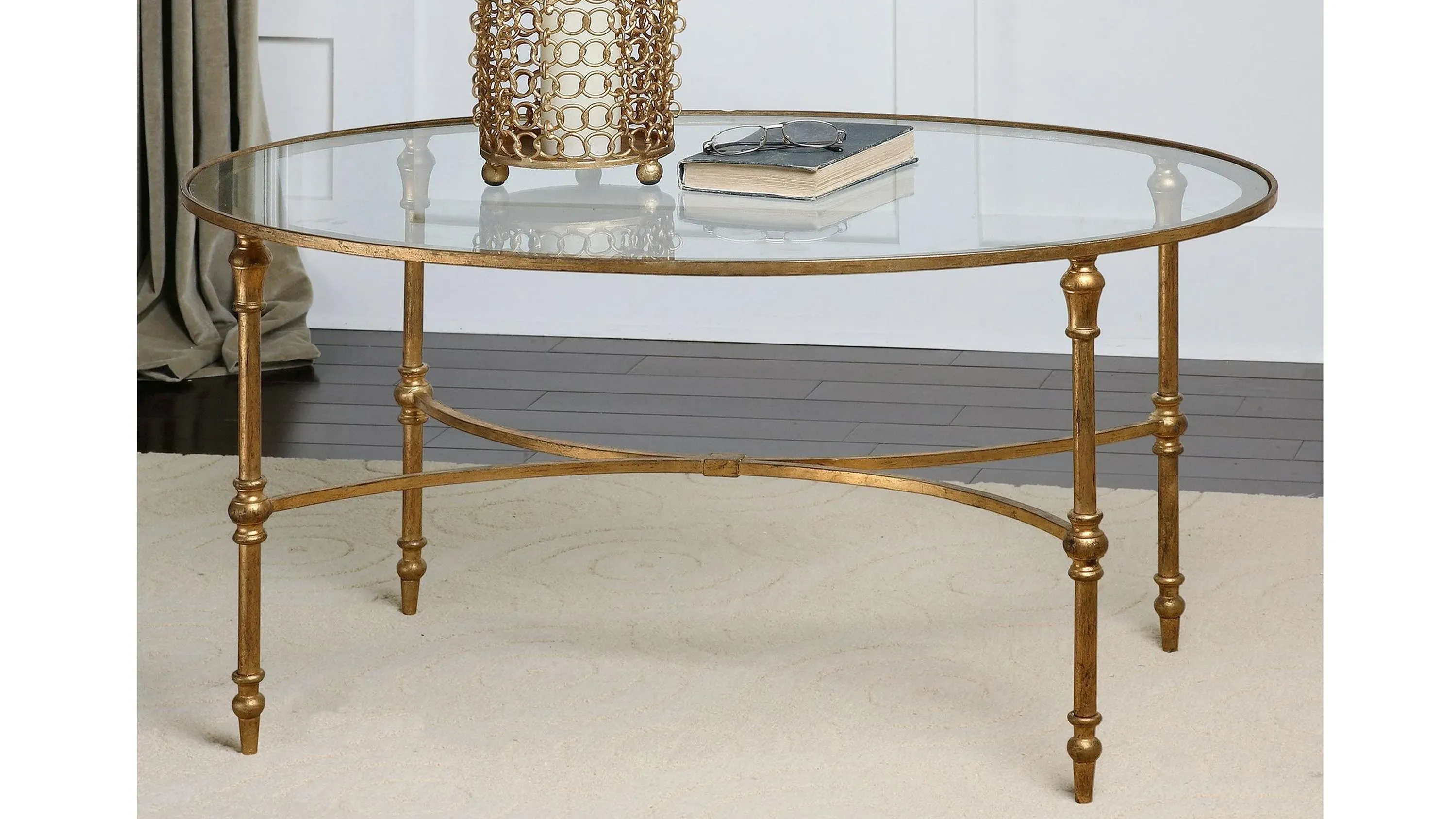 Vitya Oval Glass Coffee Table