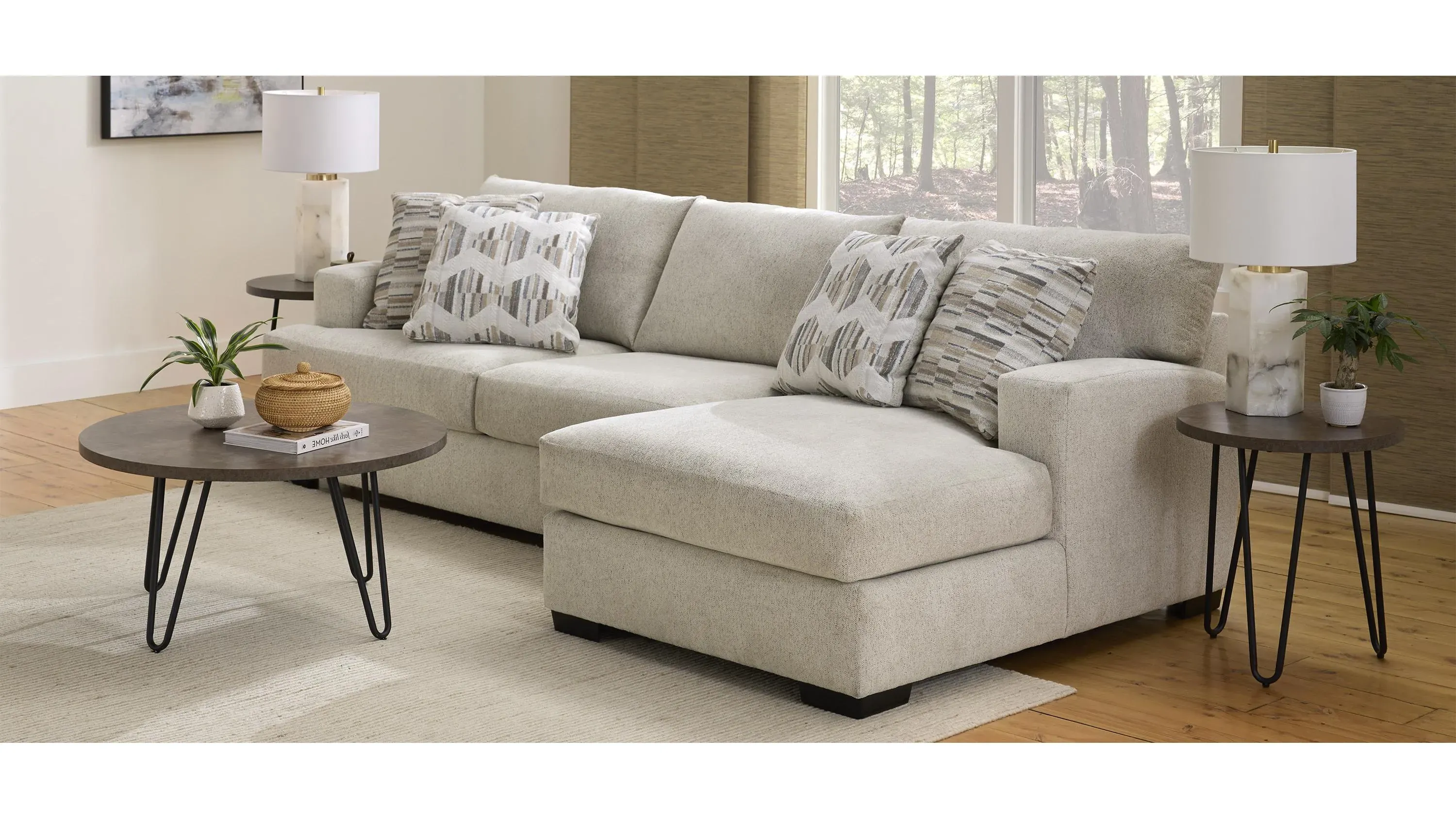 Haley Left Arm Facing Loveseat | Raymour & Flanigan