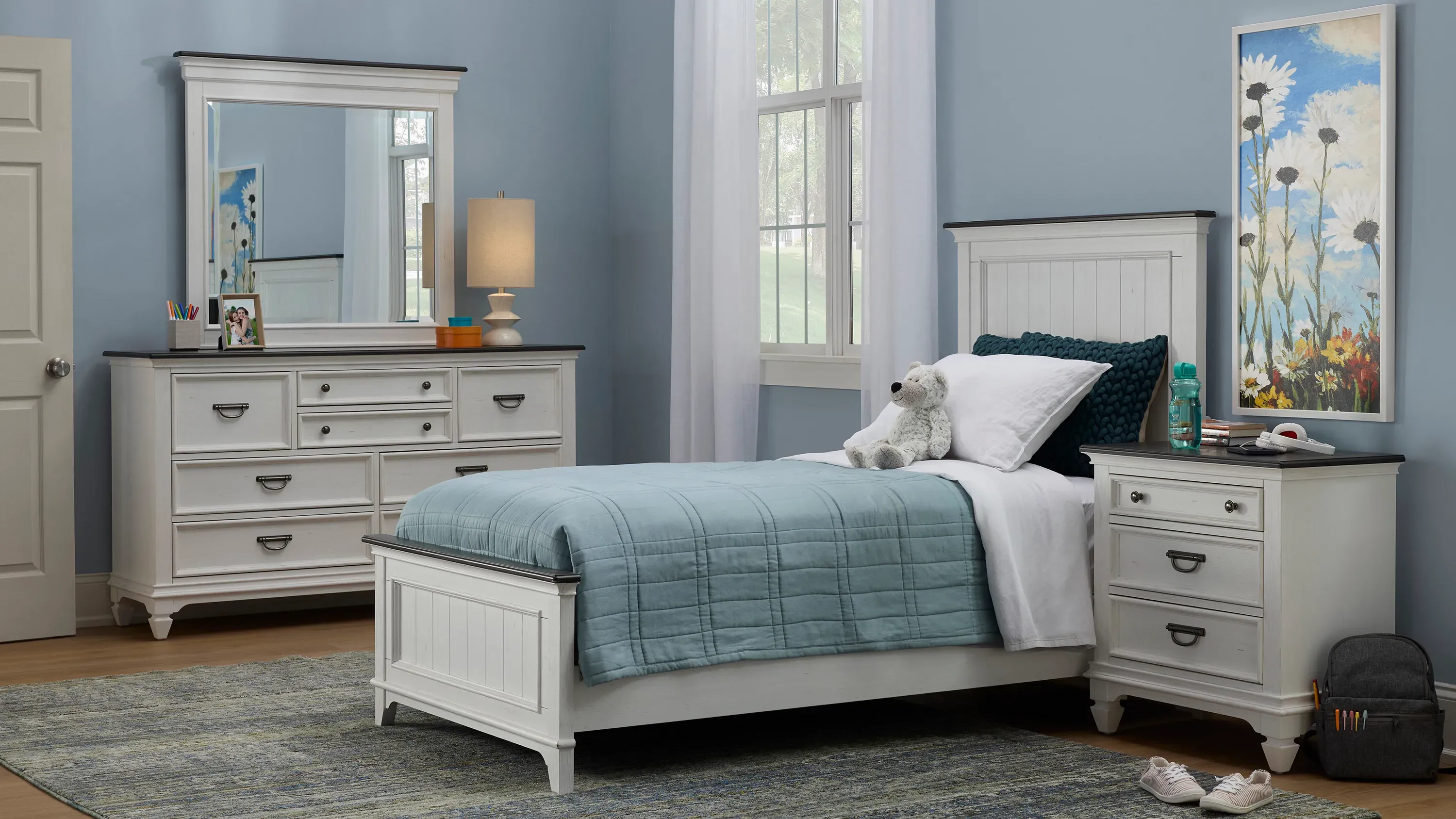 ラルフローレン　コンフォーター＆ピローシャム　セット　クイーン Shelby 4-pc. XL Bedroom Set | Raymour & Flanigan