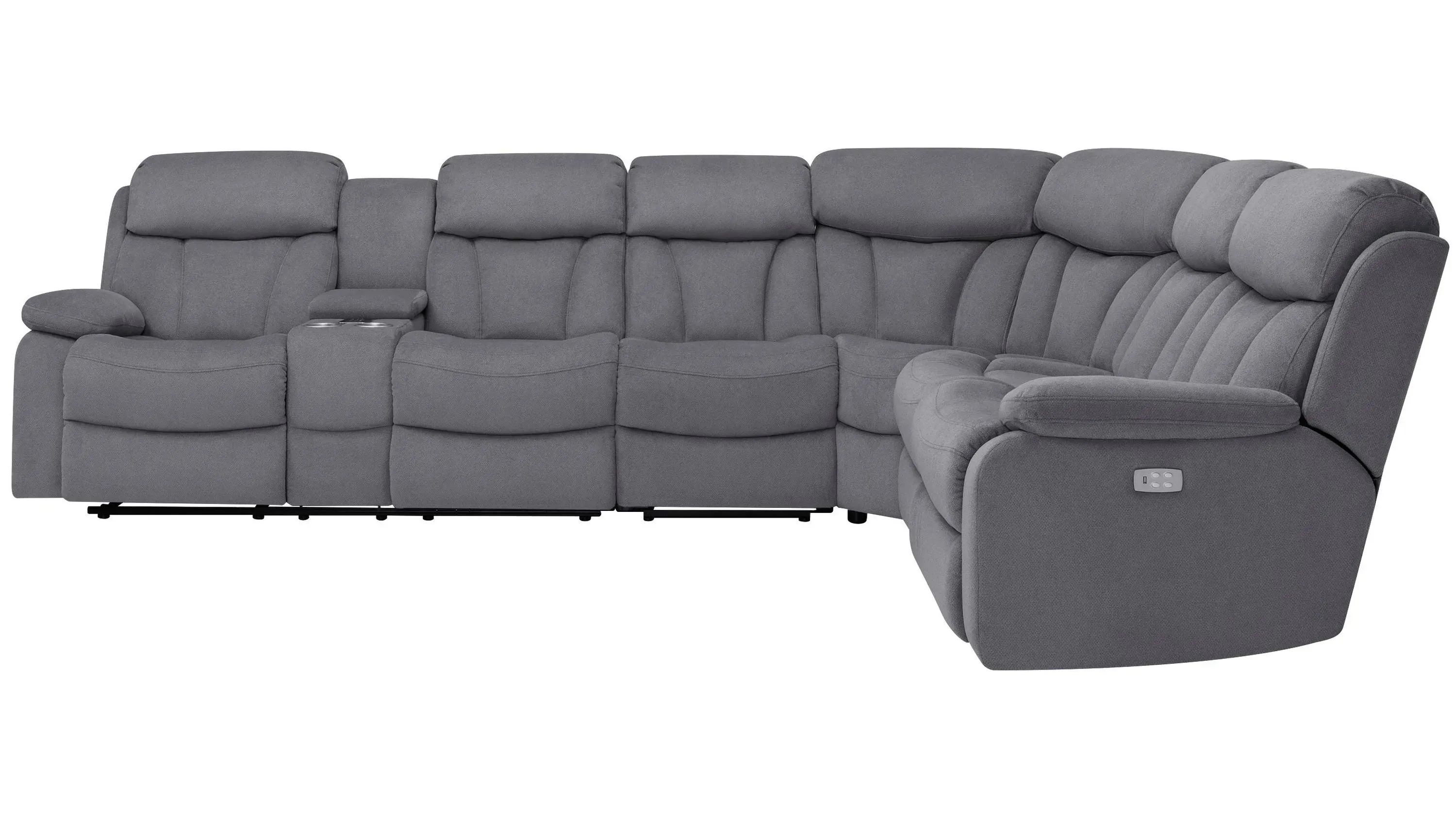 Connell 4-pc. Power-Reclining Sectional Sofa w/ Heat and Massage