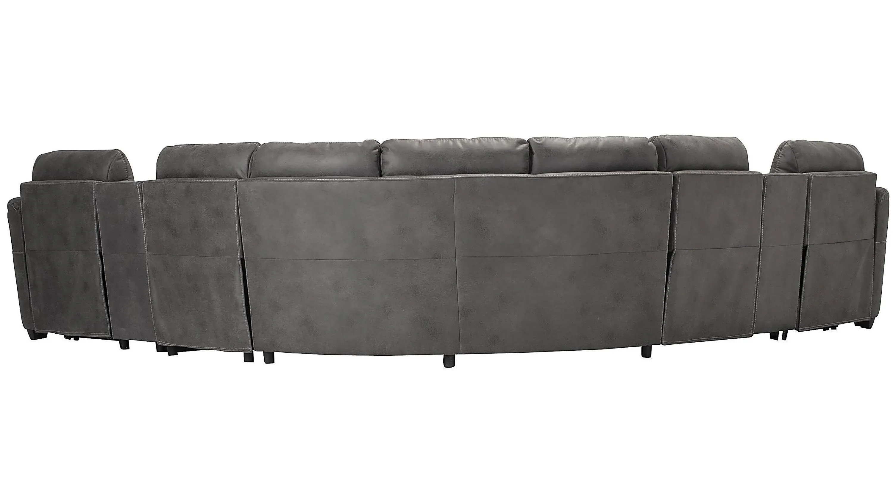 Rockland Microfiber 7-pc. Power Sectional