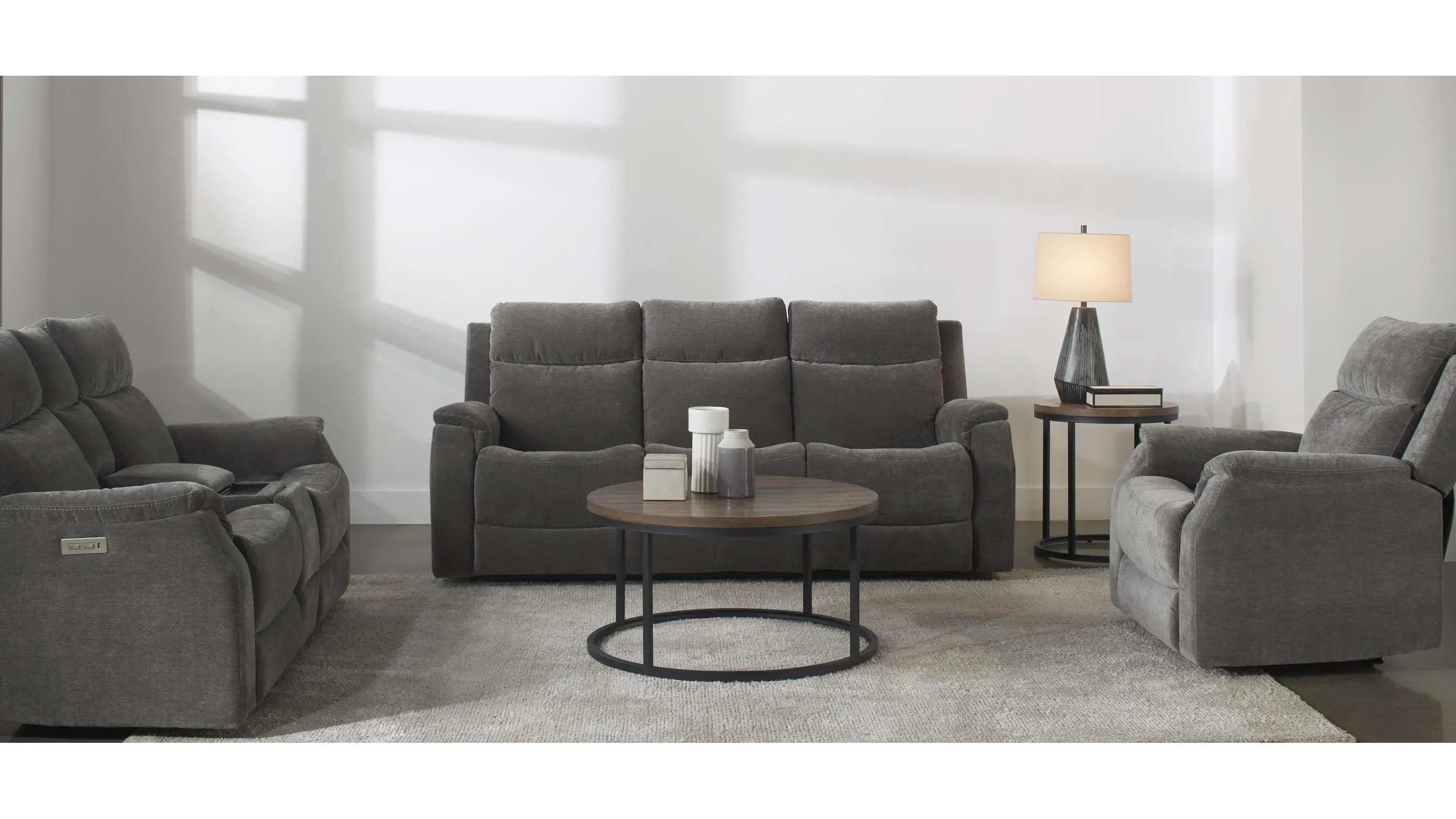 Bromway Power Layflat Sofa w/ Power Headrest | Raymour & Flanigan