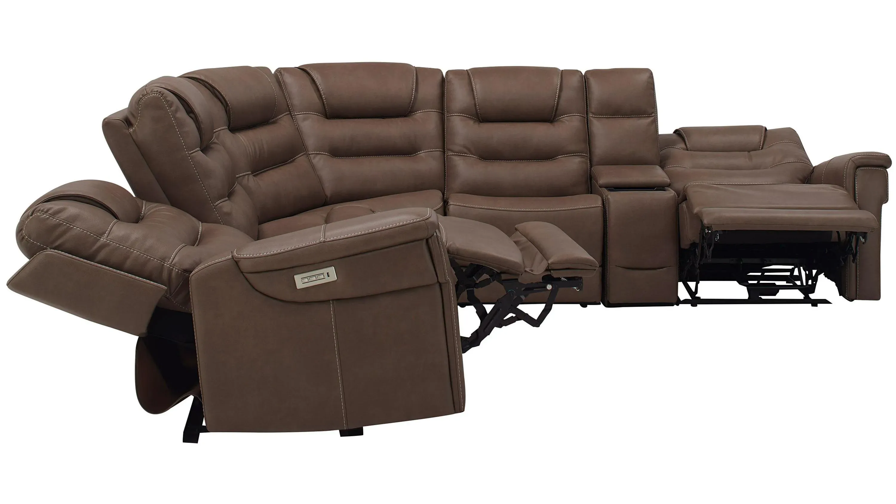 Danbury 6-pc. Power Sectional w/ Power Headrest and Lumbar Support