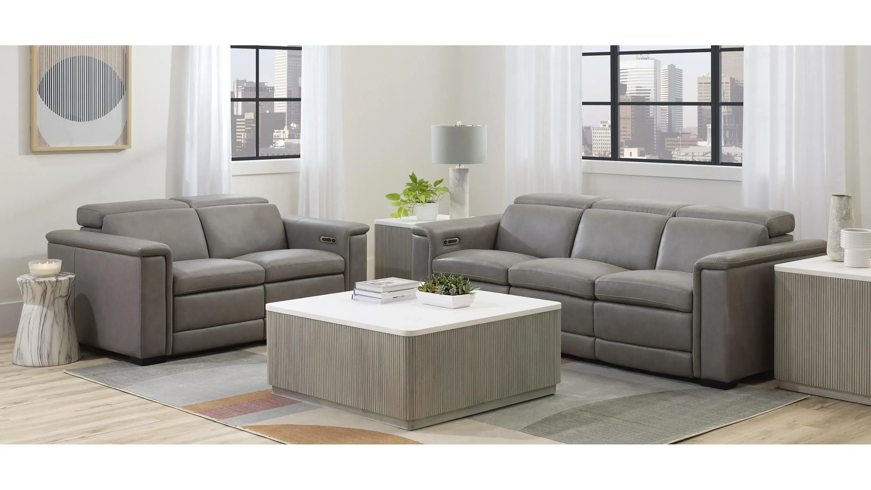 Finnegan Power Sofa w/ Power Headrest