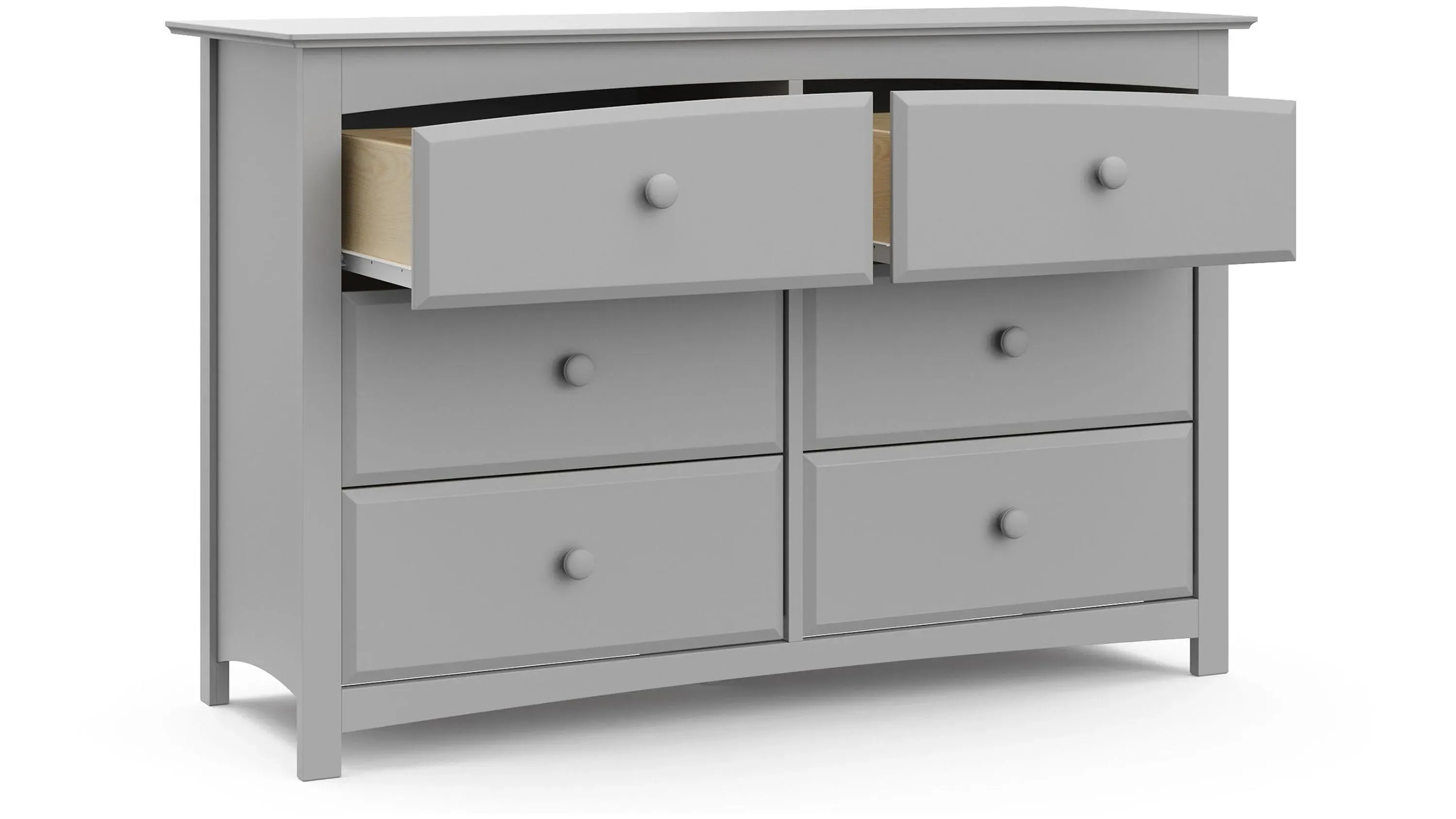 Storkcraft - Kenton 6-Drawer Double Dresser - Pebble Gray