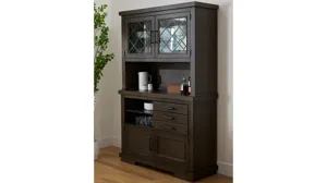 Halloway 2-pc. China Cabinet w/ Lighting and Wine Storage