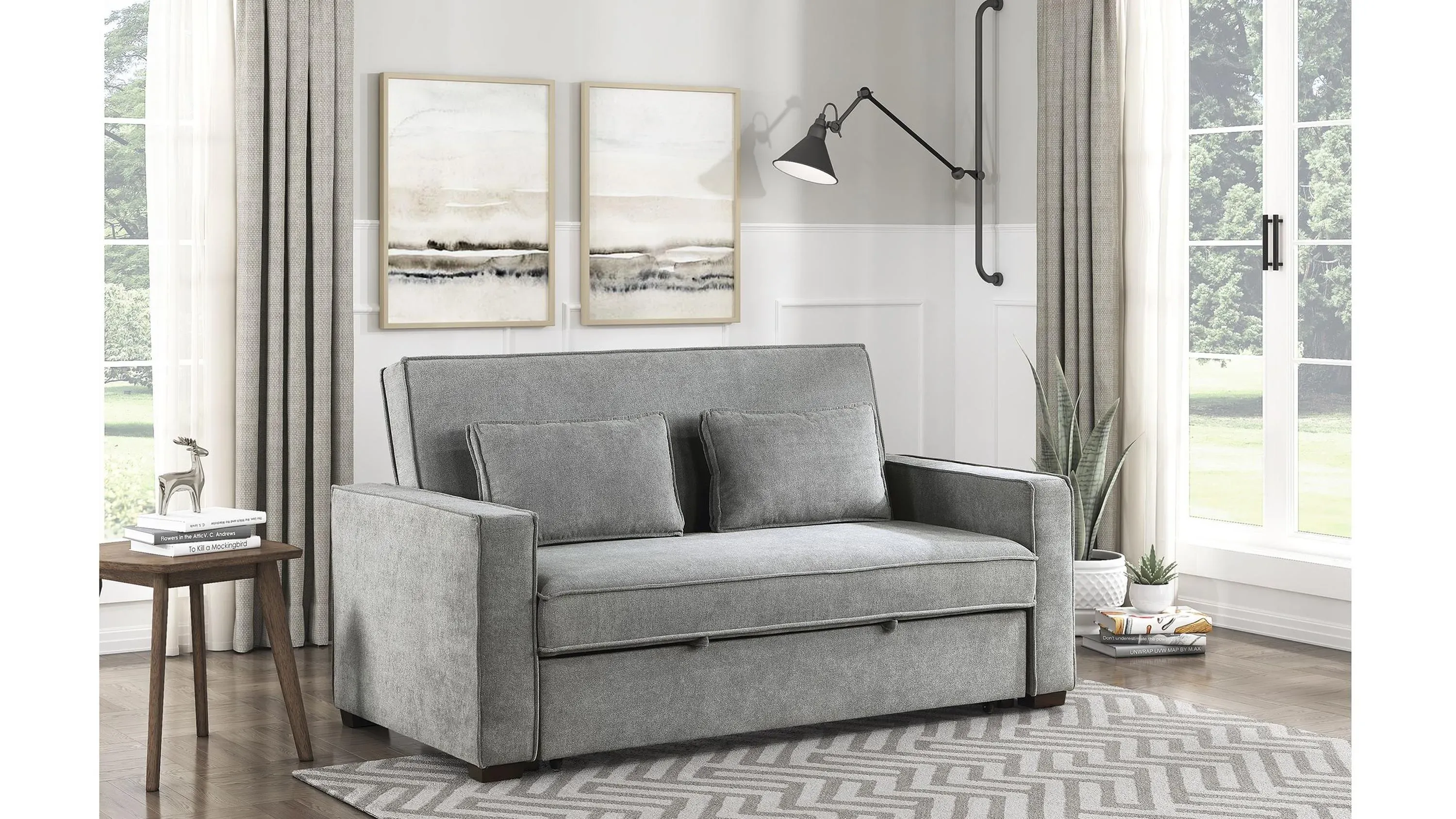 Duke Convertible Studio Sofa With Pull-Out Bed