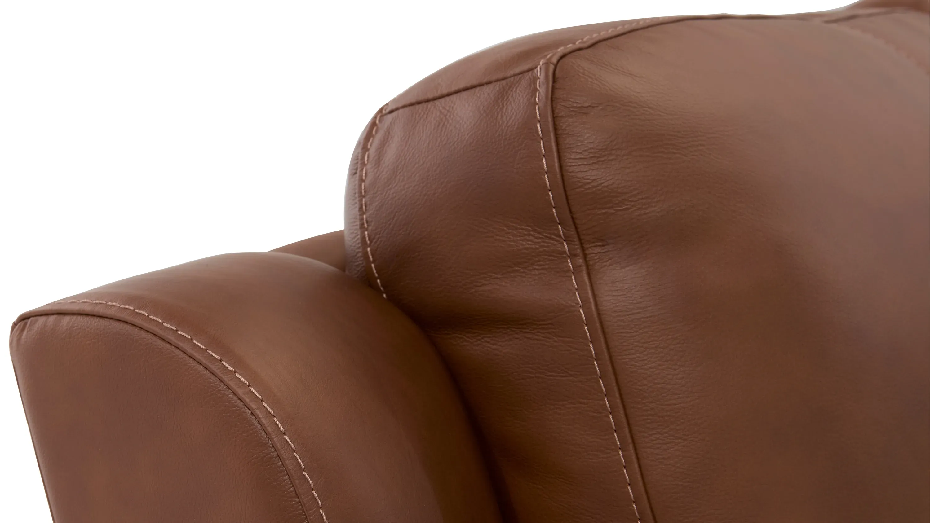 Henrick Triple Power Leather Console Loveseat | Raymour & Flanigan