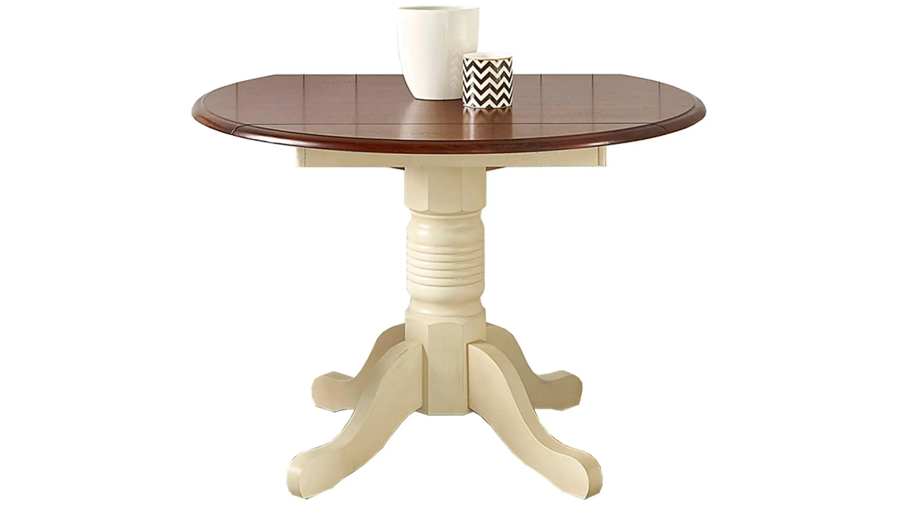 British Isles Round Double Drop-Leaf Dining Table - Thumbnail 3