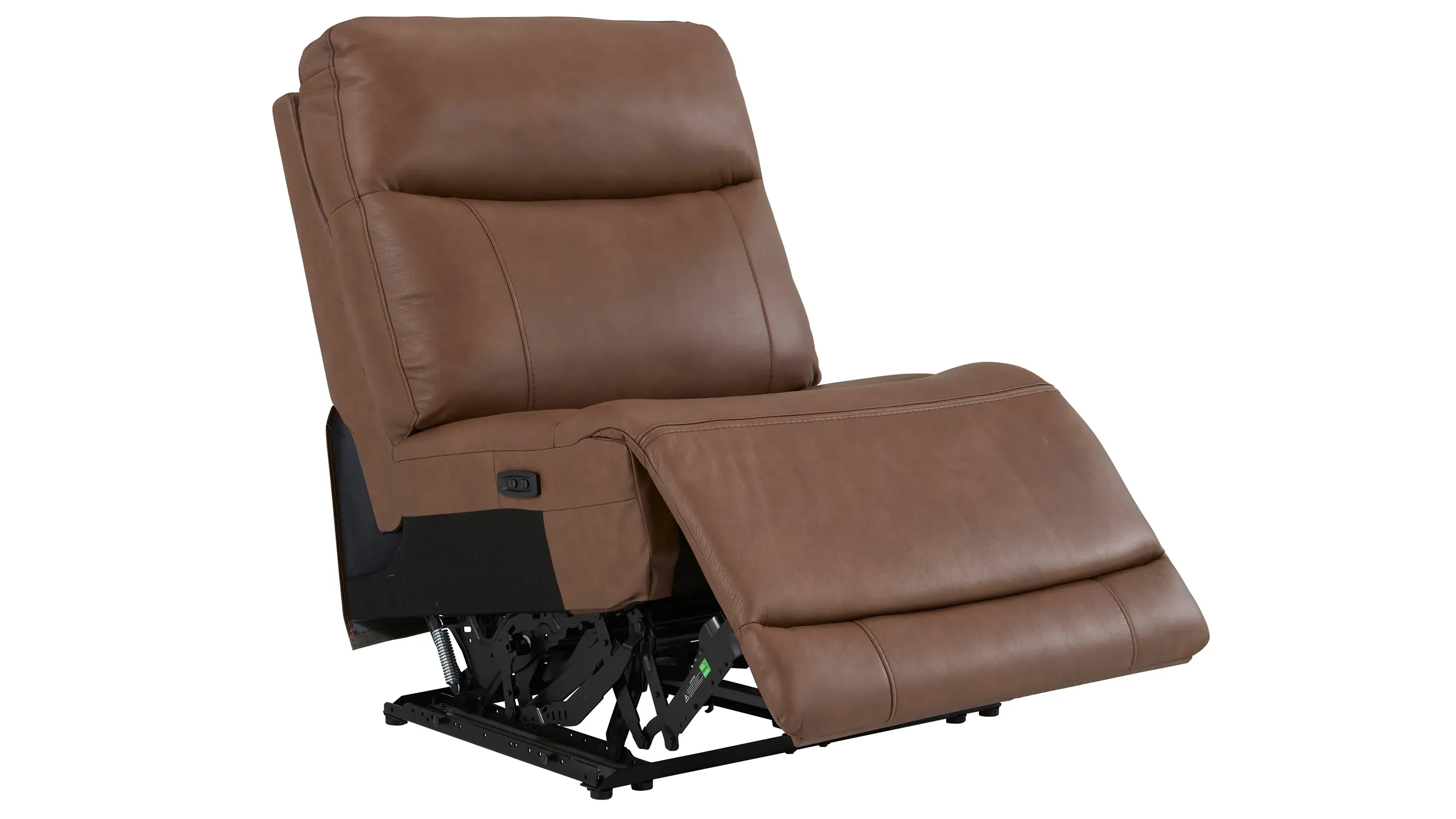Harbin Leather Armless Dual Power Recliner | Raymour & Flanigan