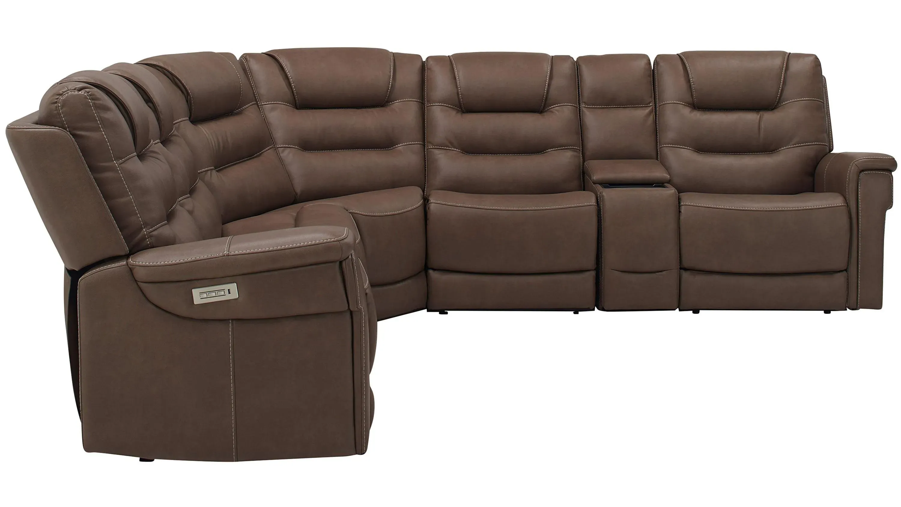 Danbury 6-pc. Power Sectional w/ Power Headrest and Lumbar Support
