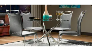 Nico 5-pc. Glass Dining Set | Raymour & Flanigan