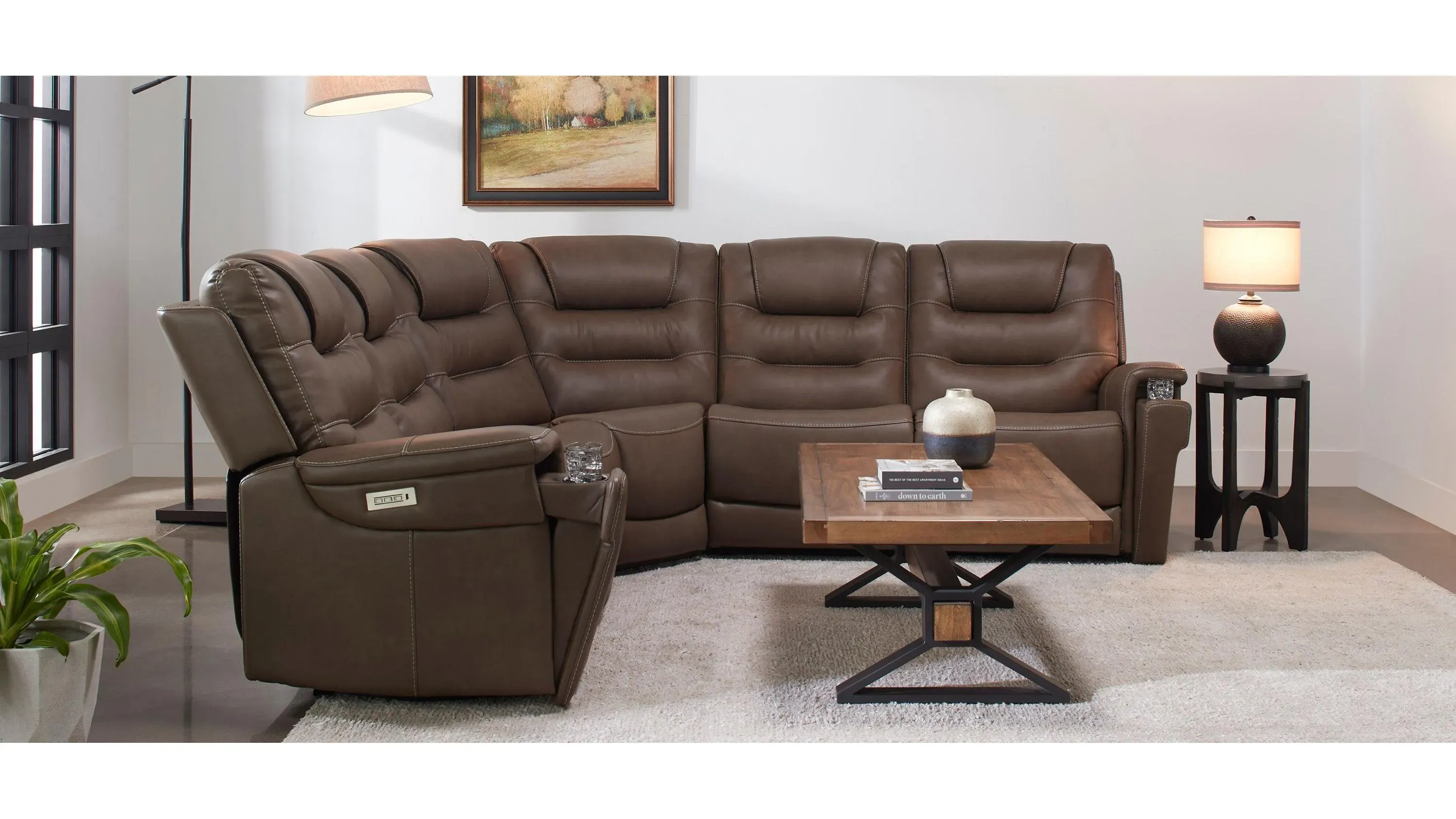 Danbury 5-pc. Power Sectional w/ Power Headrest and Lumbar Support