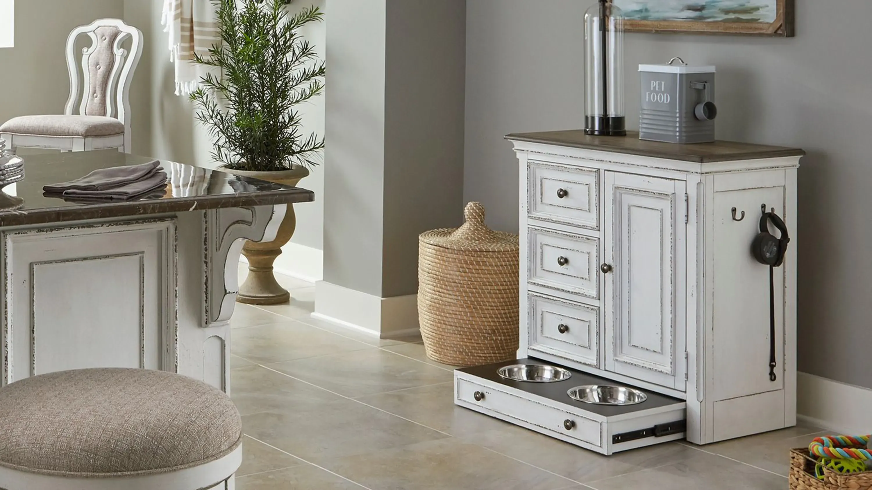 Magnolia Manor Pet Feeder Cabinet