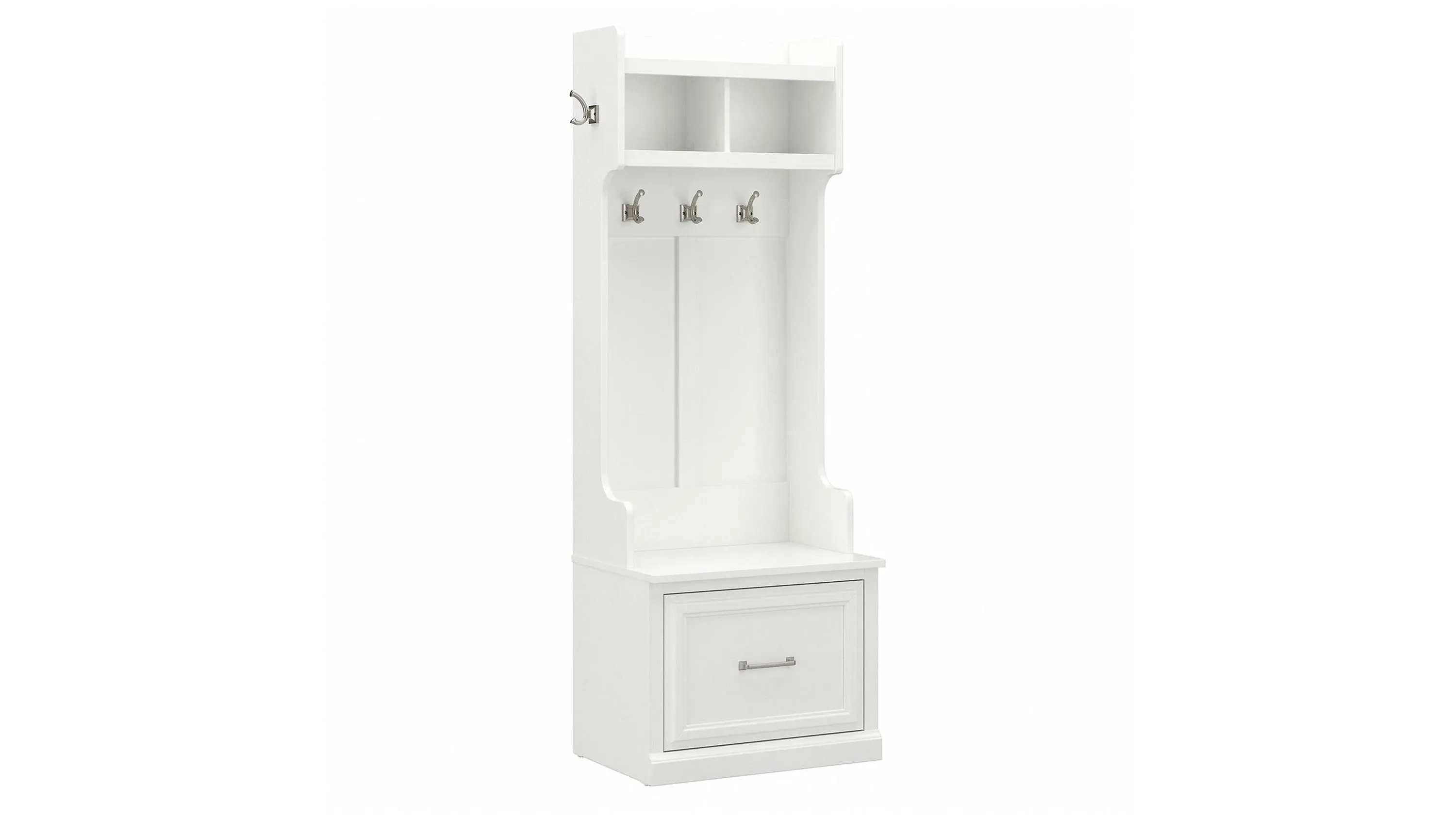 Woodland Home Hall Tree and Shoe Bench with Drawer | Raymour