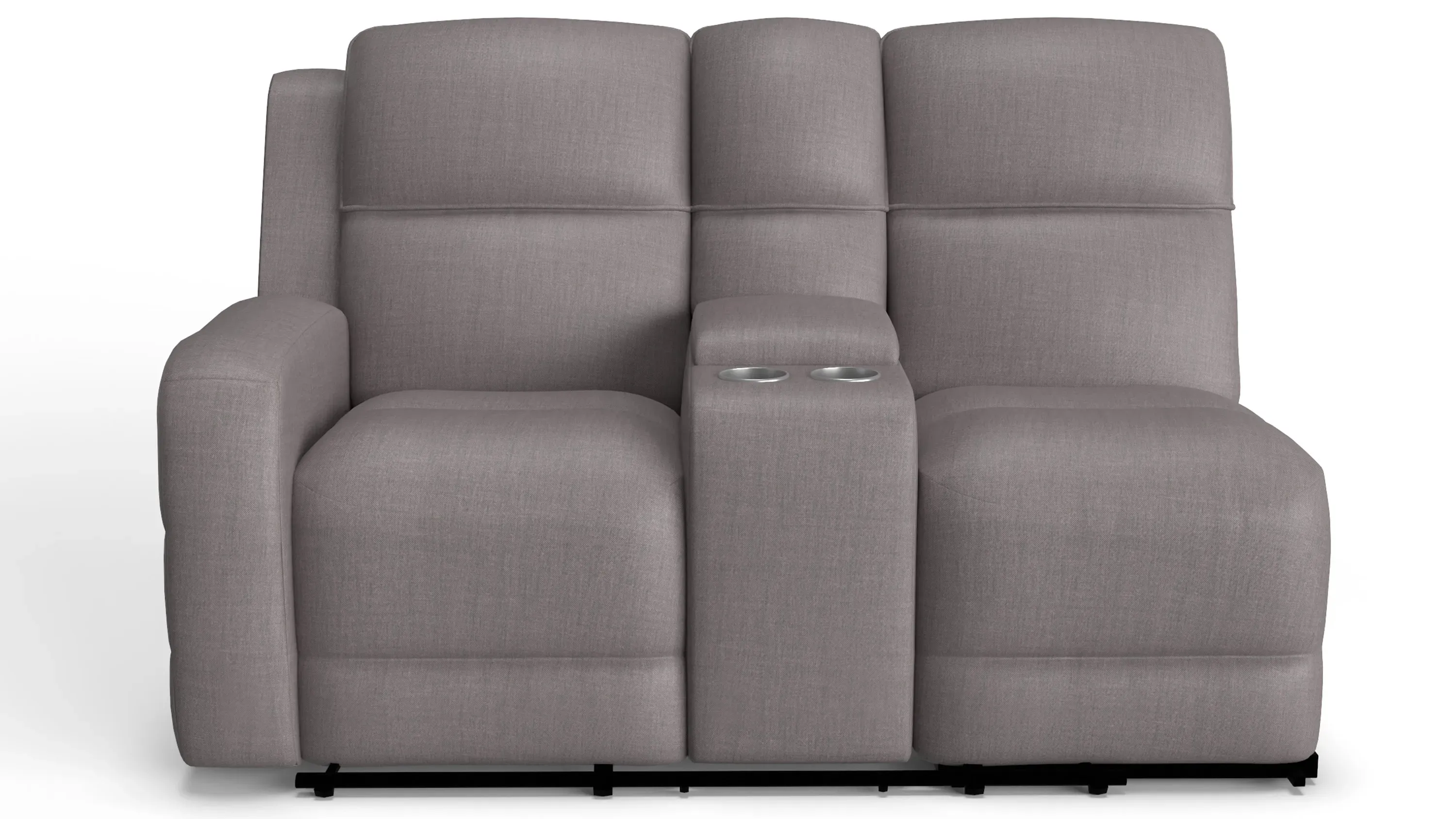 Everitt Chenille Left Arm Facing Power Console Loveseat | Raymour