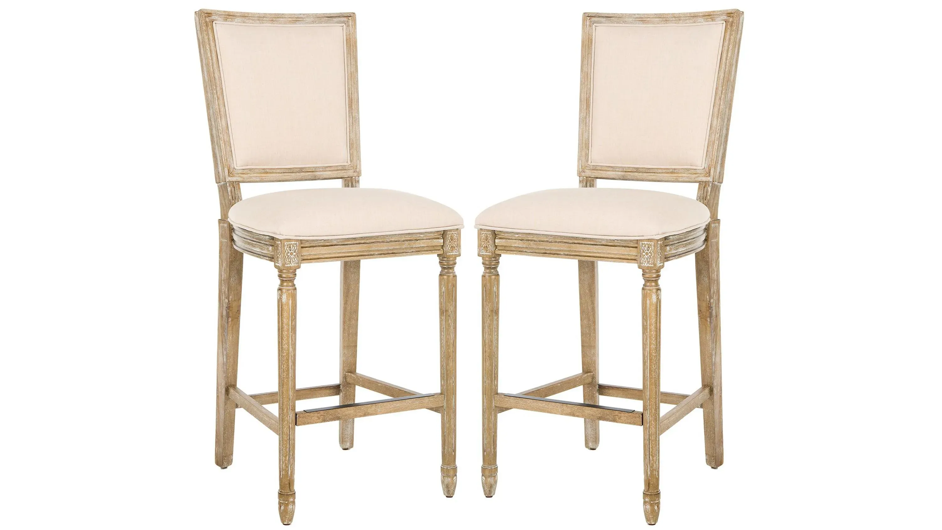 Buchanan Rectangular Bar Stool - Set of 2 Beige Product_Image_Carousel