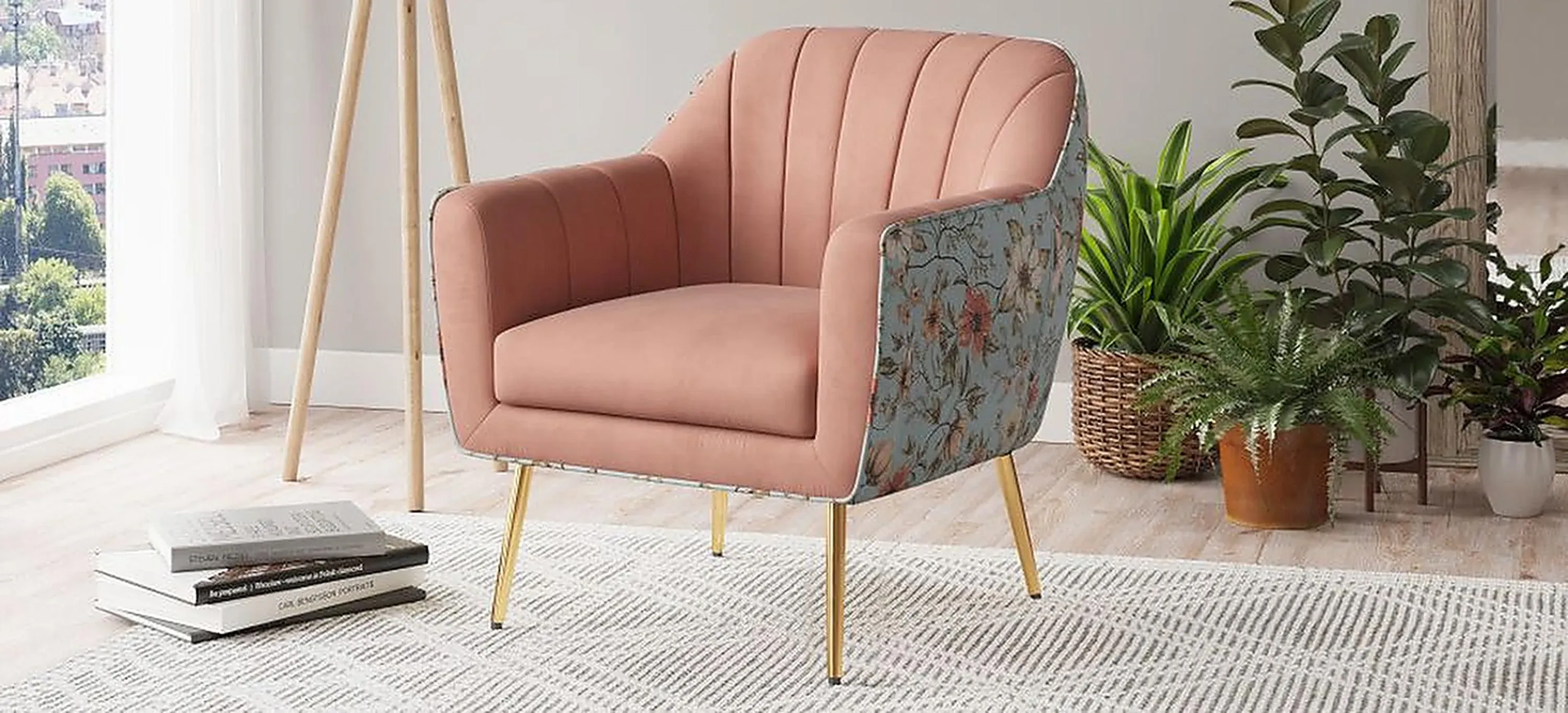 Ophelia Rose with Floral Print Accent Chair by Emerald Home Conn s
